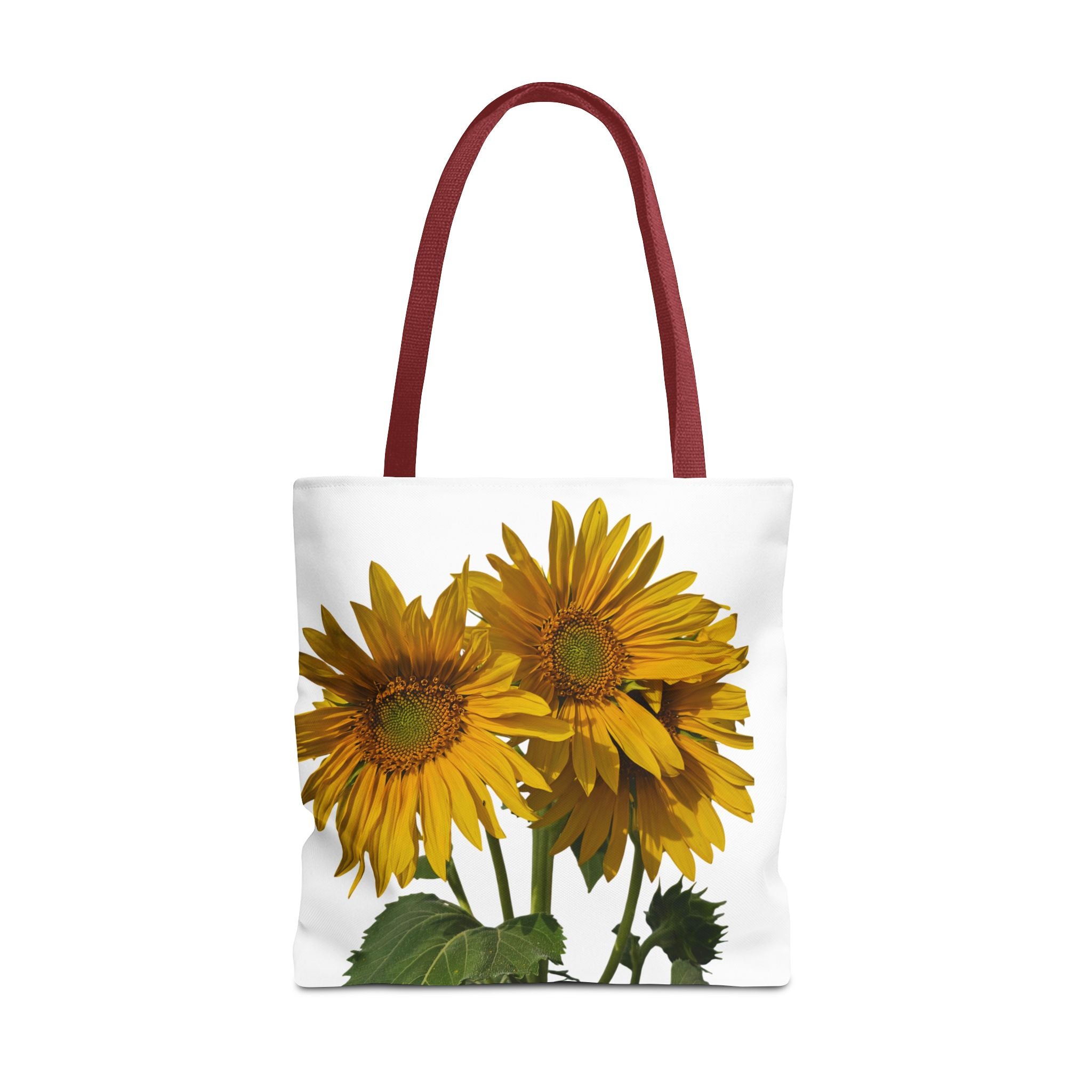 Sunflower Tote Bag — Bright Floral All-Over Print Grocery & Beach Bag