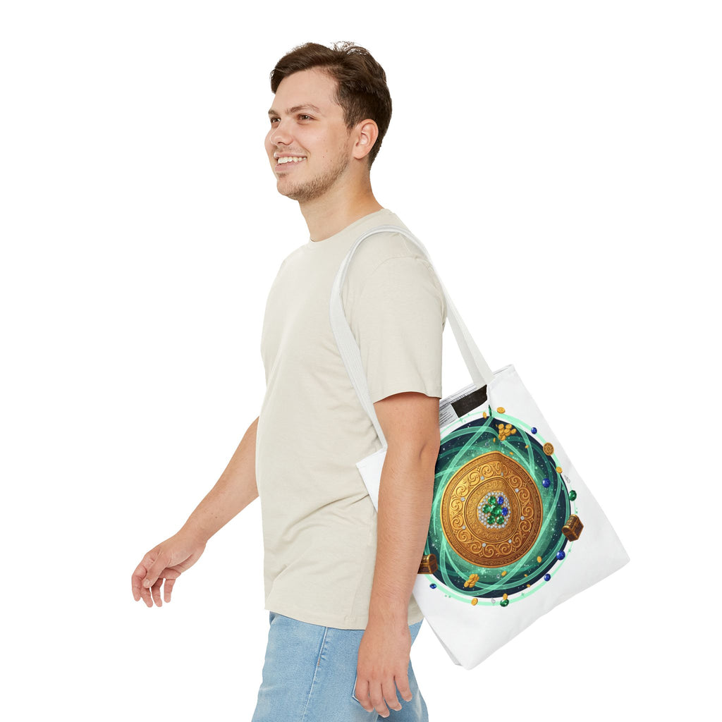 Tote Bag — Celtic Gold Shield Mandala Print Tote