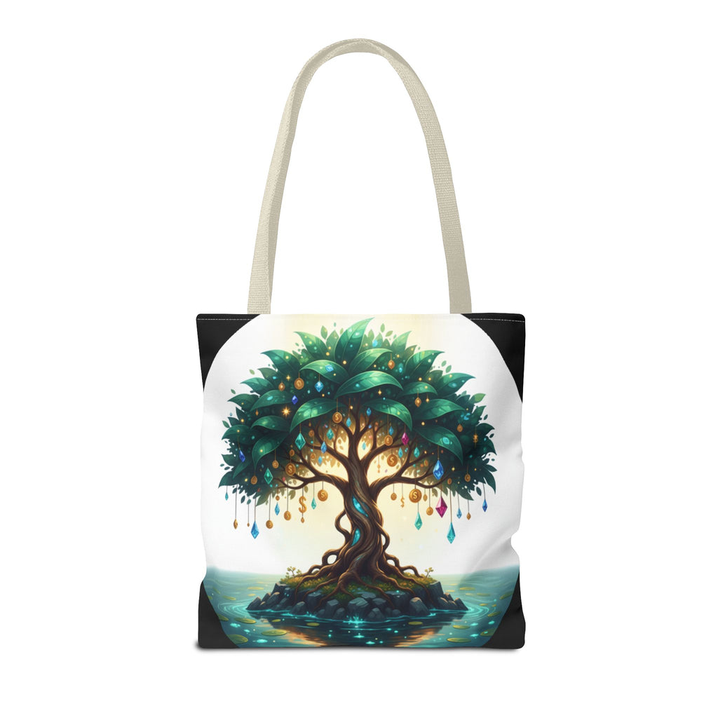 Enchanted Tree Tote Bag - Mystical Gem-Decorated Tree All-Over Print