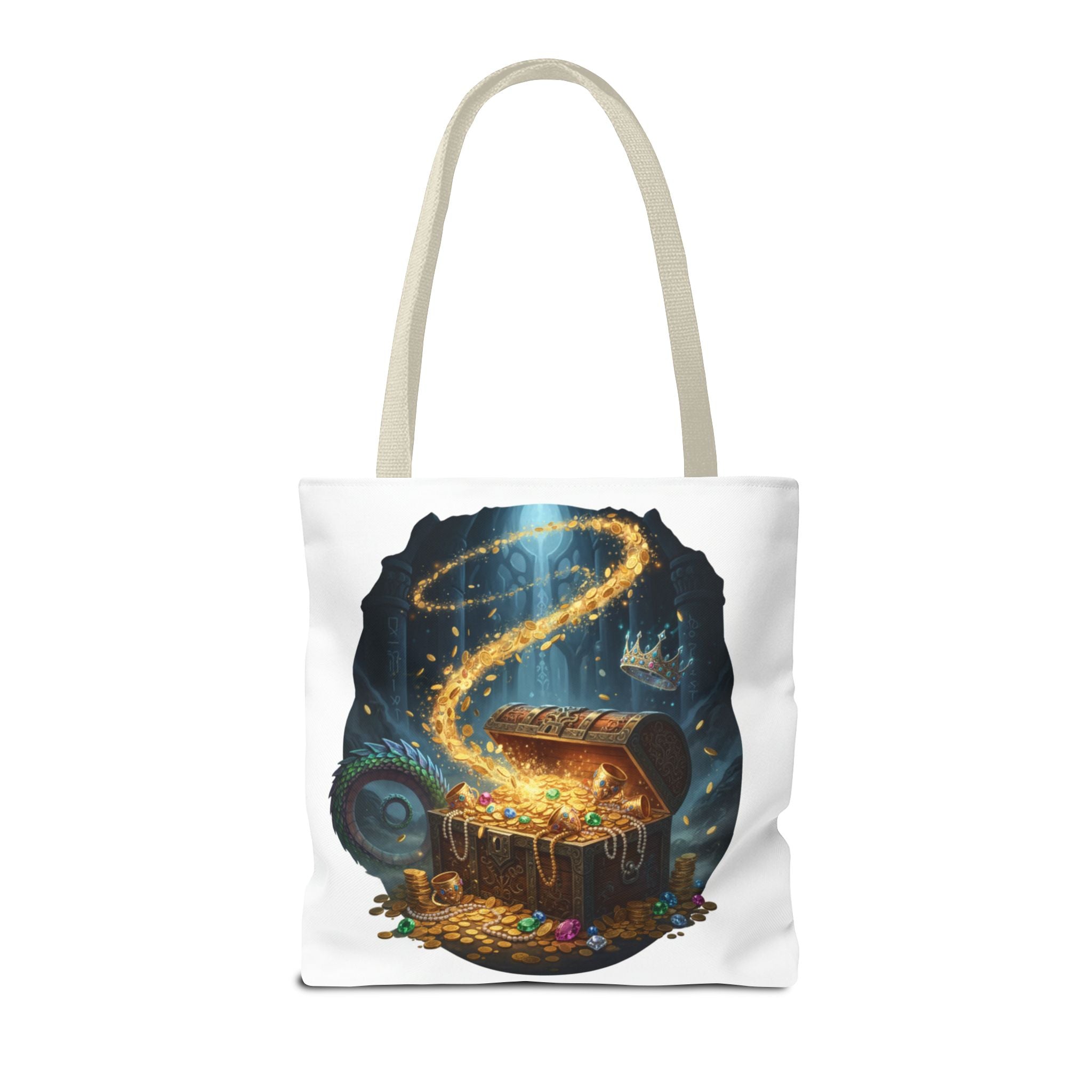Magic Treasure Chest Tote Bag — Fantasy Pirate Gold Illustration Tote