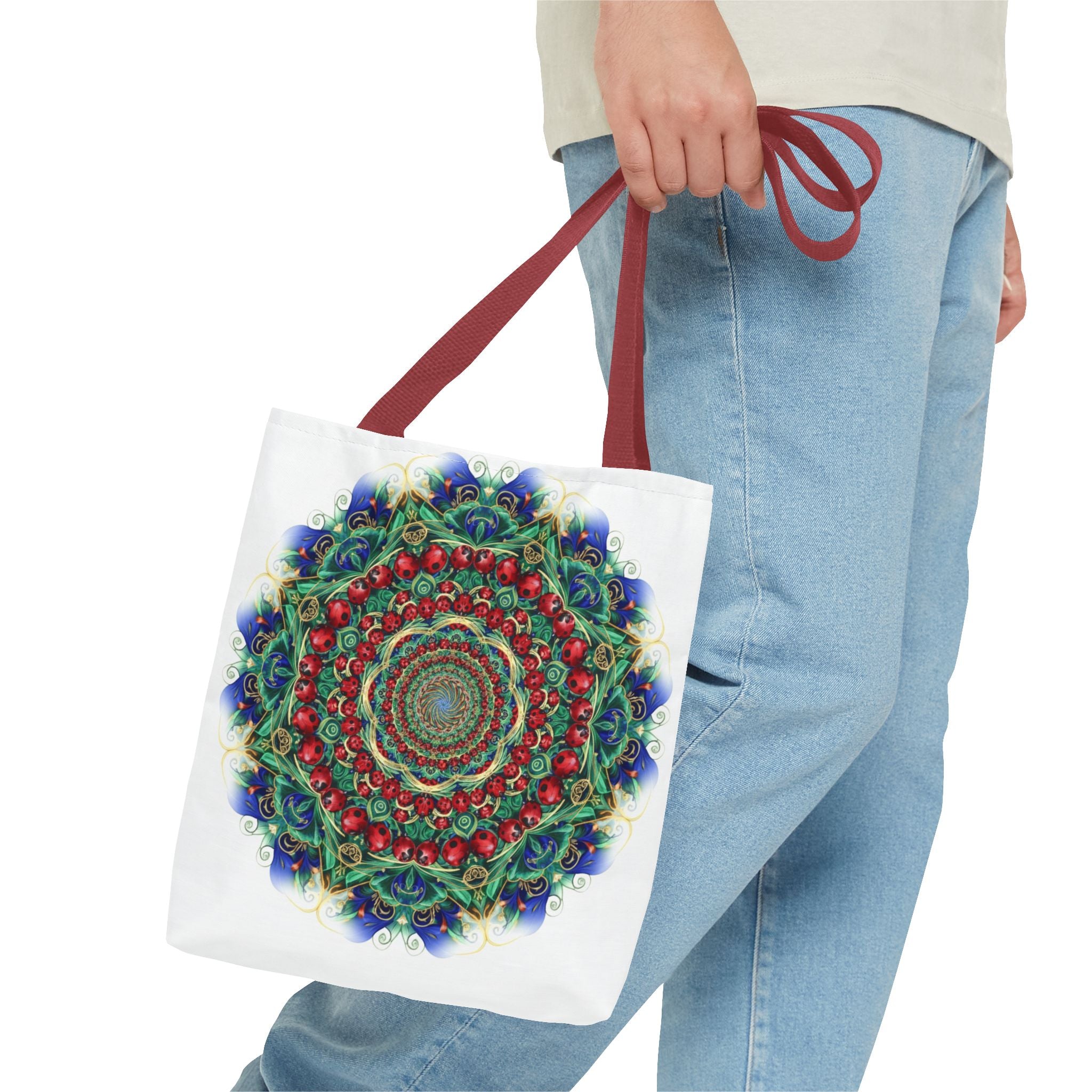 Bohemian Kaleidoscope Tote Bag — Colorful Mandala AOP Beach & Market Tote