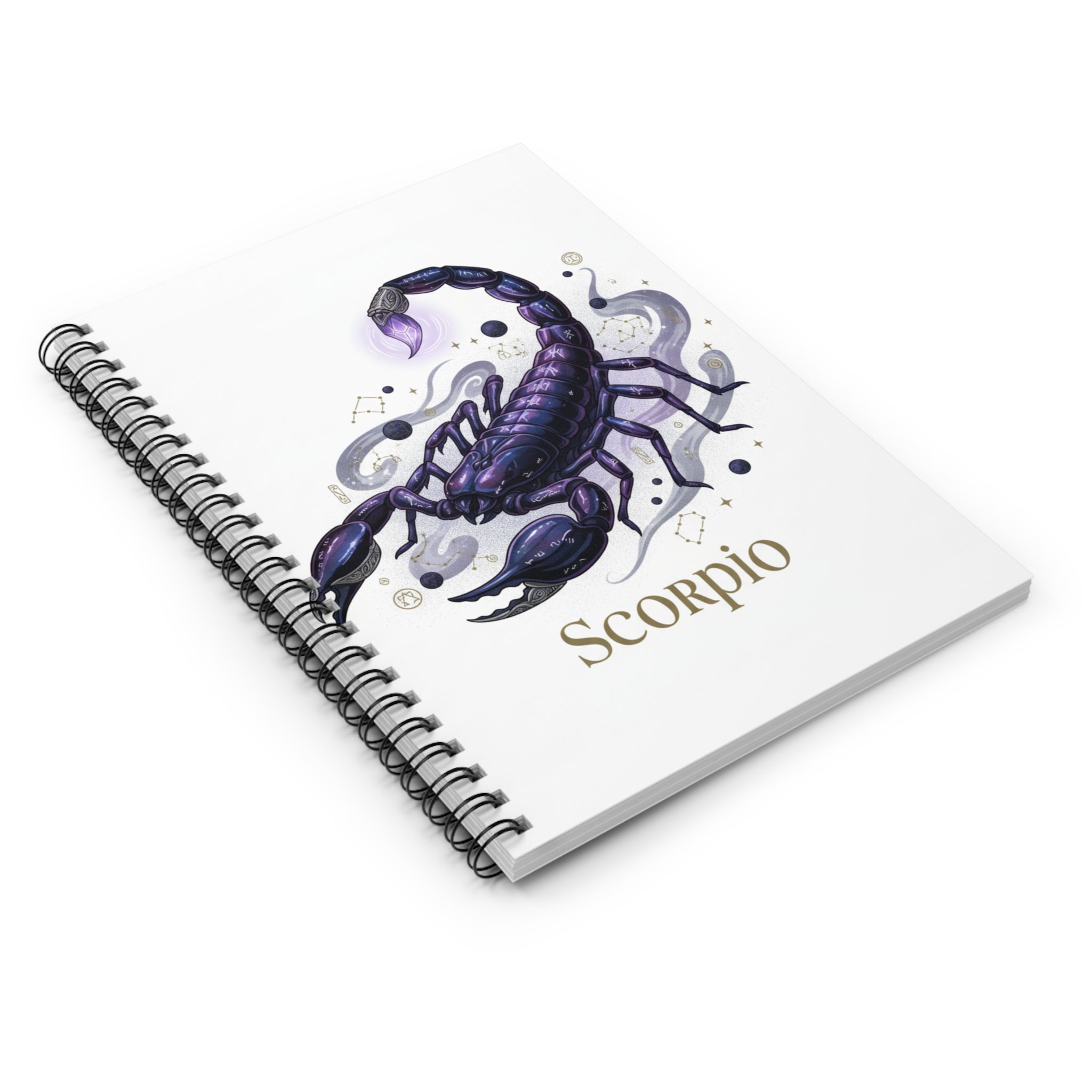 Scorpio Spiral Notebook — Zodiac Scorpion Ruled Journal for Astrology Fans
