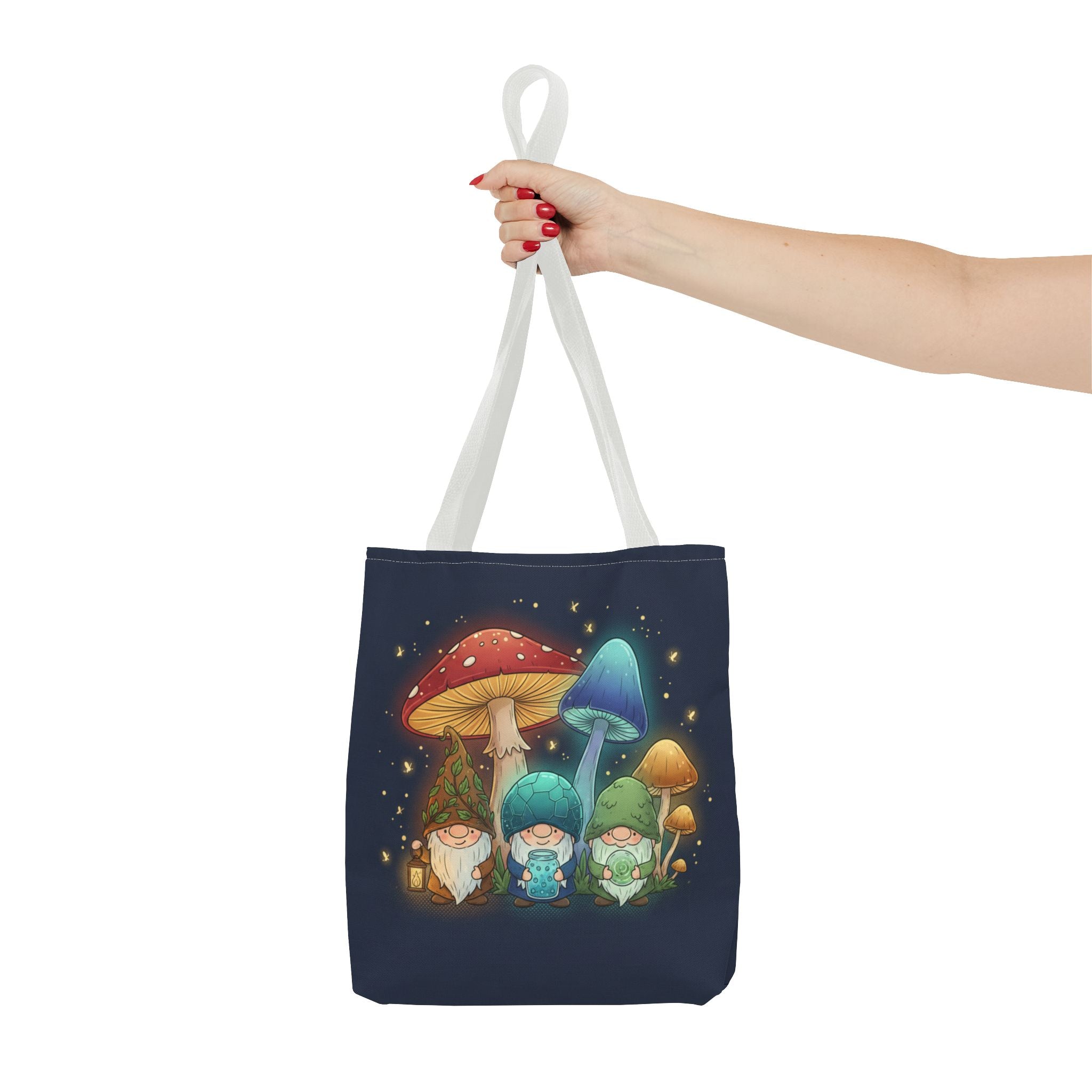 Mushroom Gnome Tote Bag — Whimsical Forest Fairycore AOP Tote