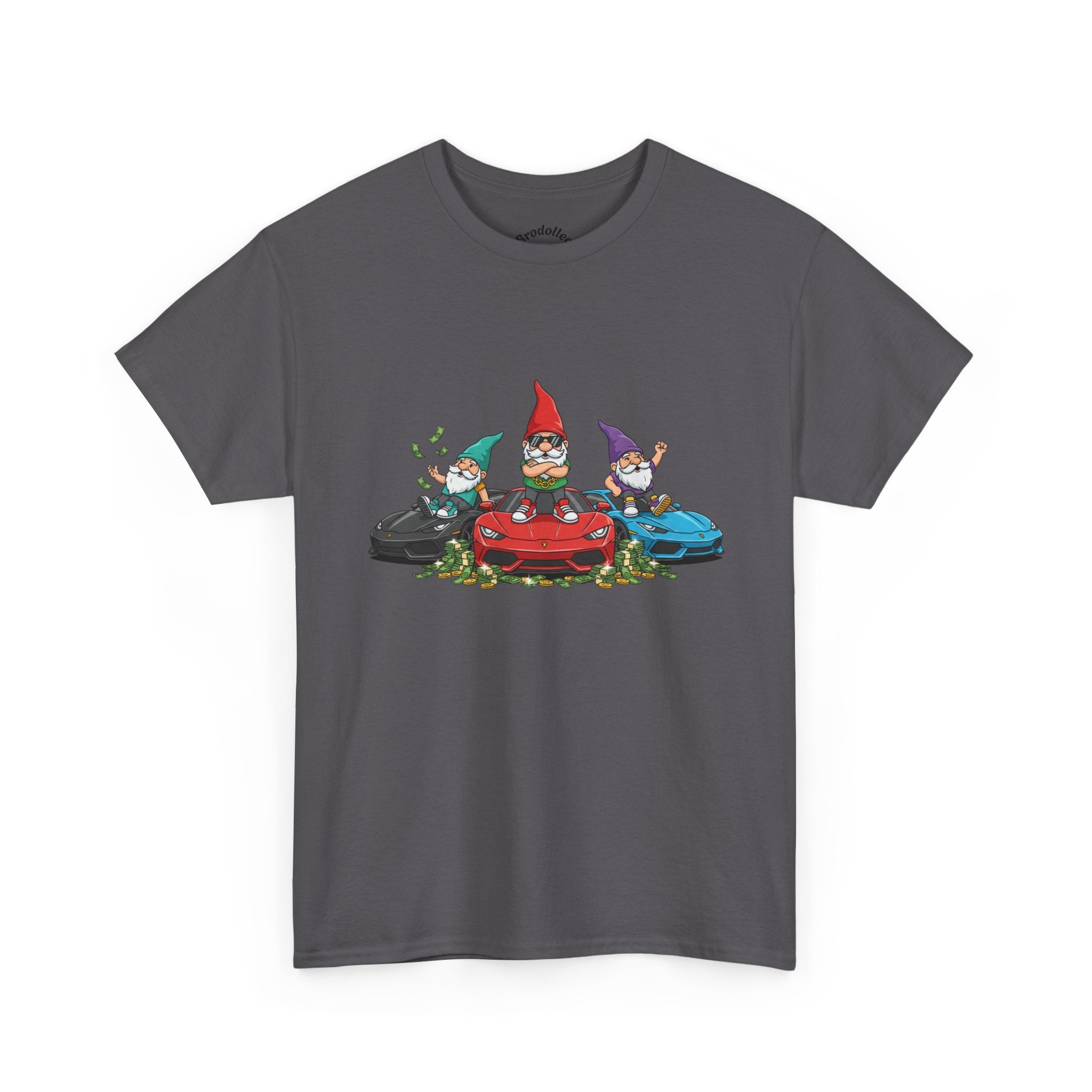 Gnome Race Car Tee — Cute Gnome Driving Cars Graphic T-Shirt