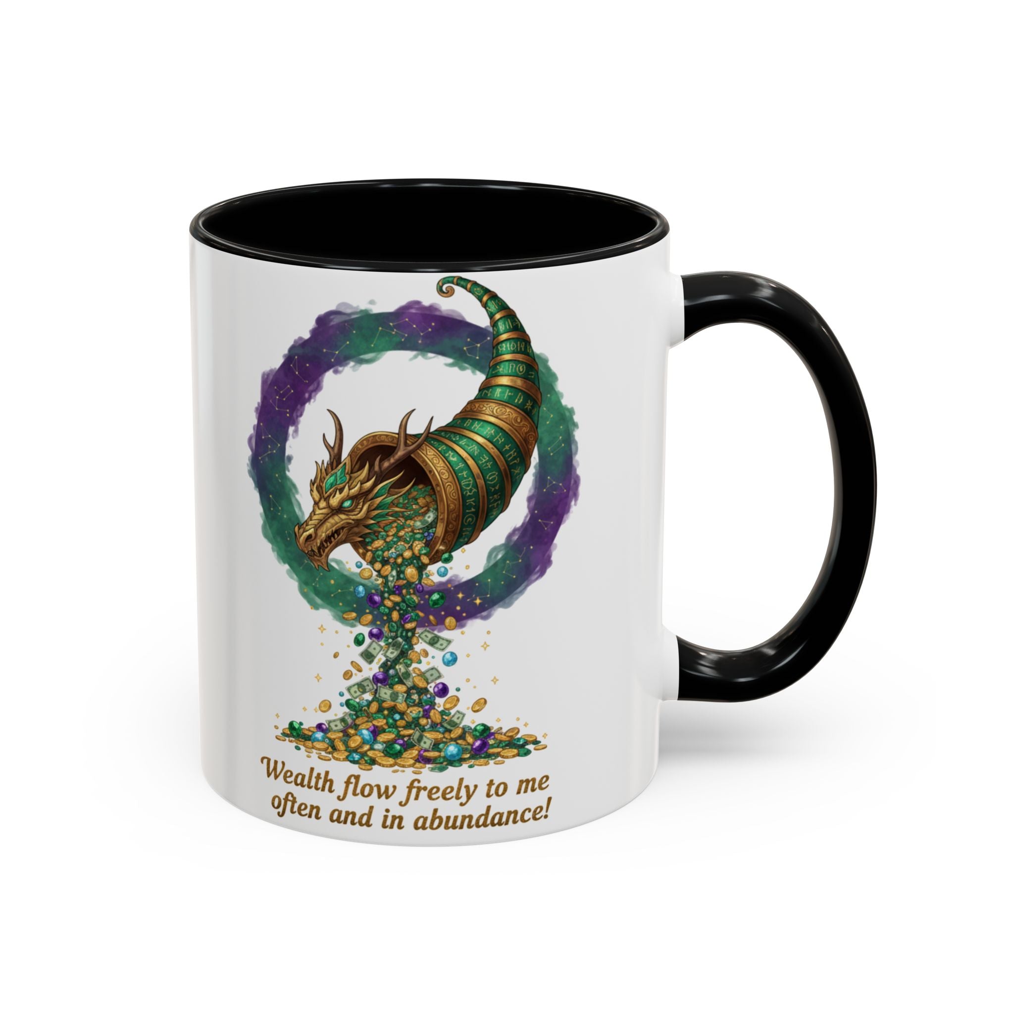 Cornucopia Wealth Coffee Mug — "Wealth flow freely to me often and in abundance!"