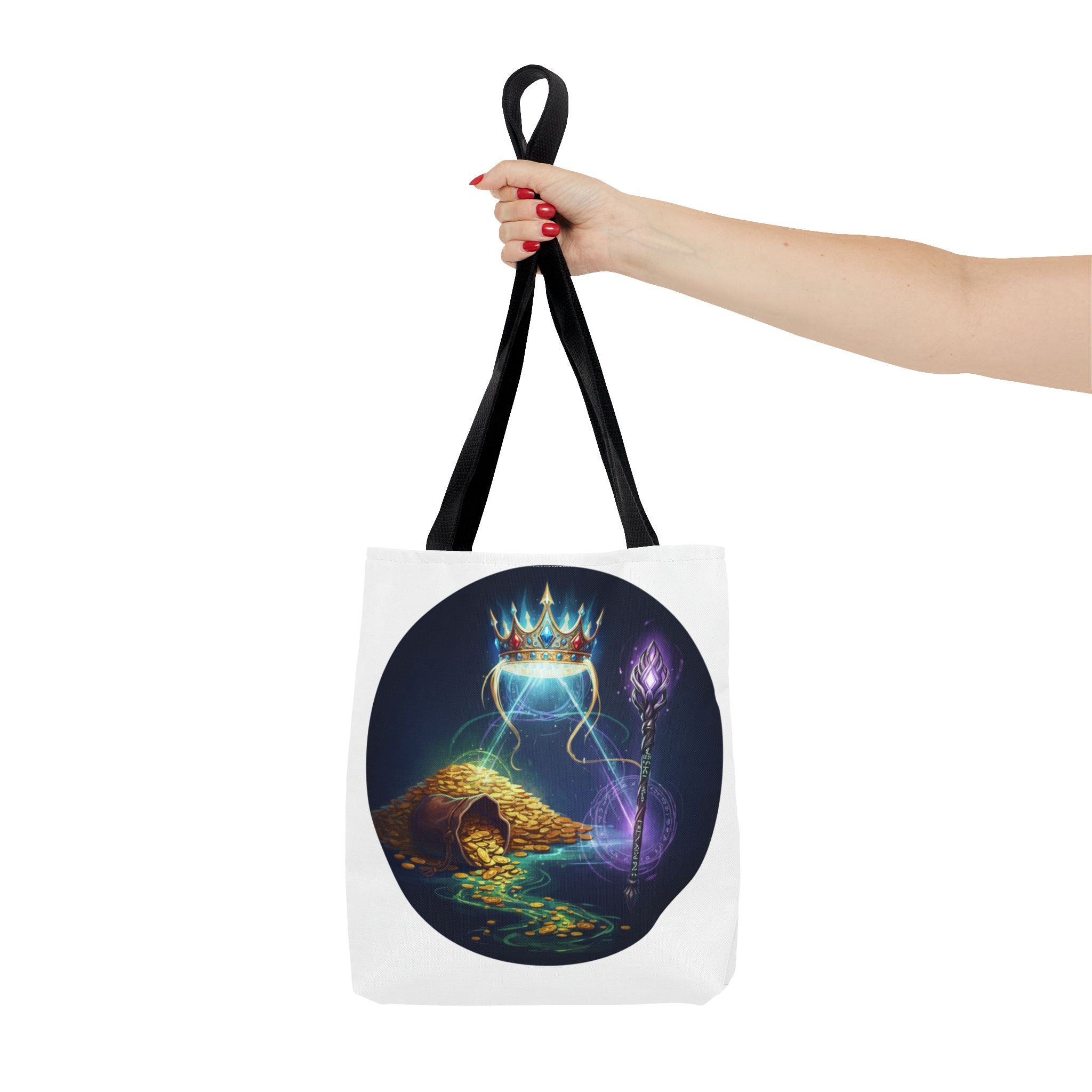 Mystic Crown & Treasure Tote Bag — Fantasy Magic Art Tote