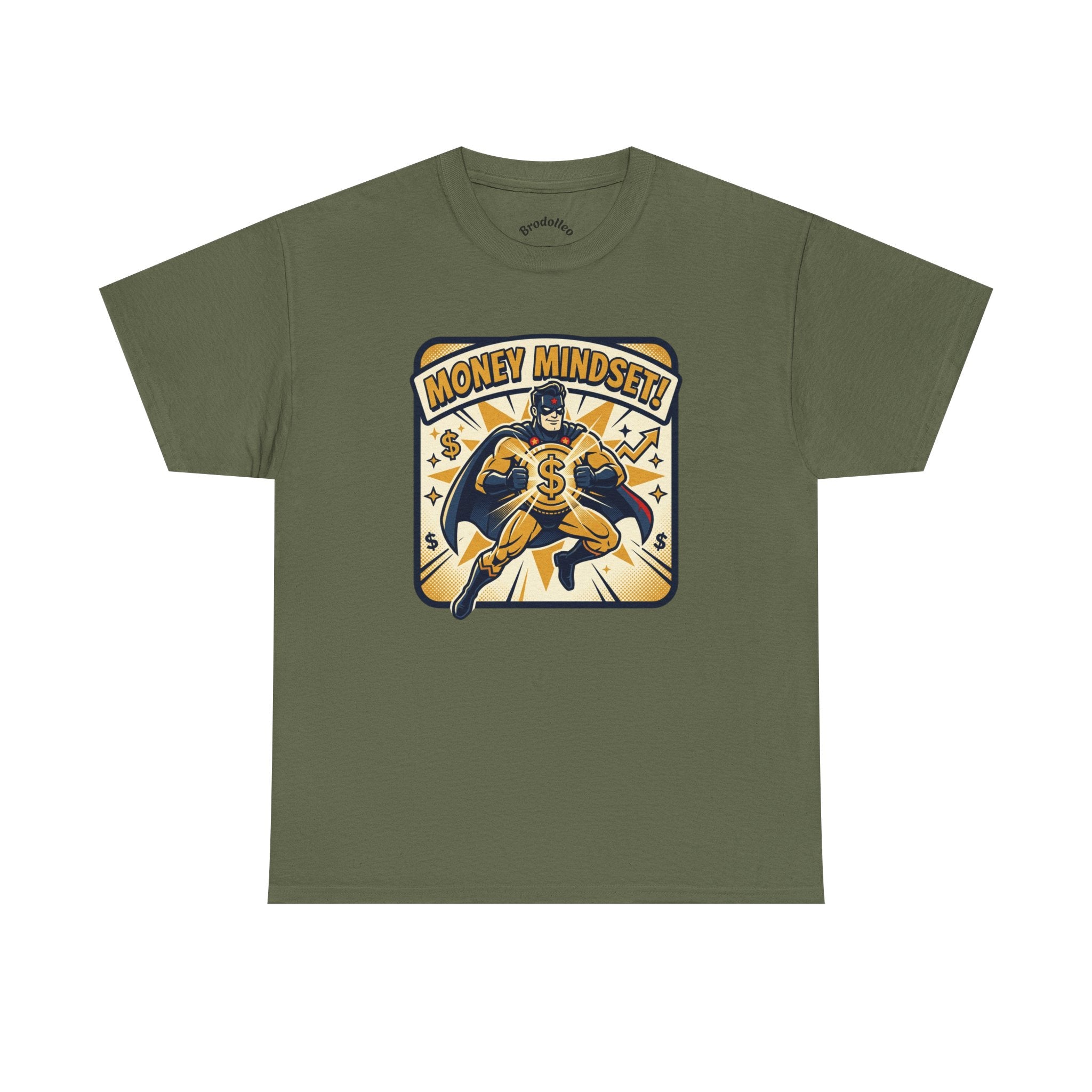 Money Mindset Tee — Retro Superhero Cash Graphic T-Shirt
