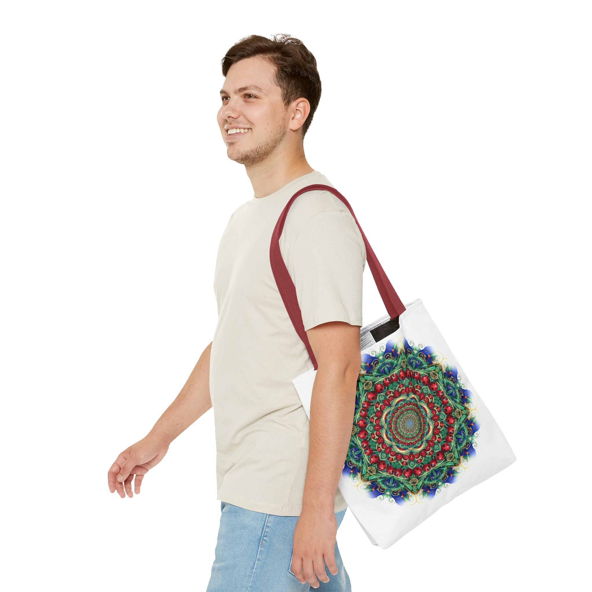 Bohemian Kaleidoscope Tote Bag — Colorful Mandala AOP Beach & Market Tote