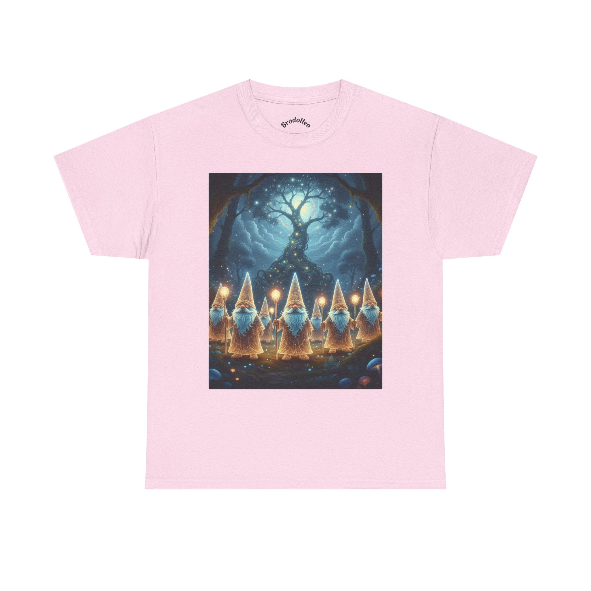 Gnome Lanterns Tee — Whimsical Forest Gnomes Nightlight T-Shirt