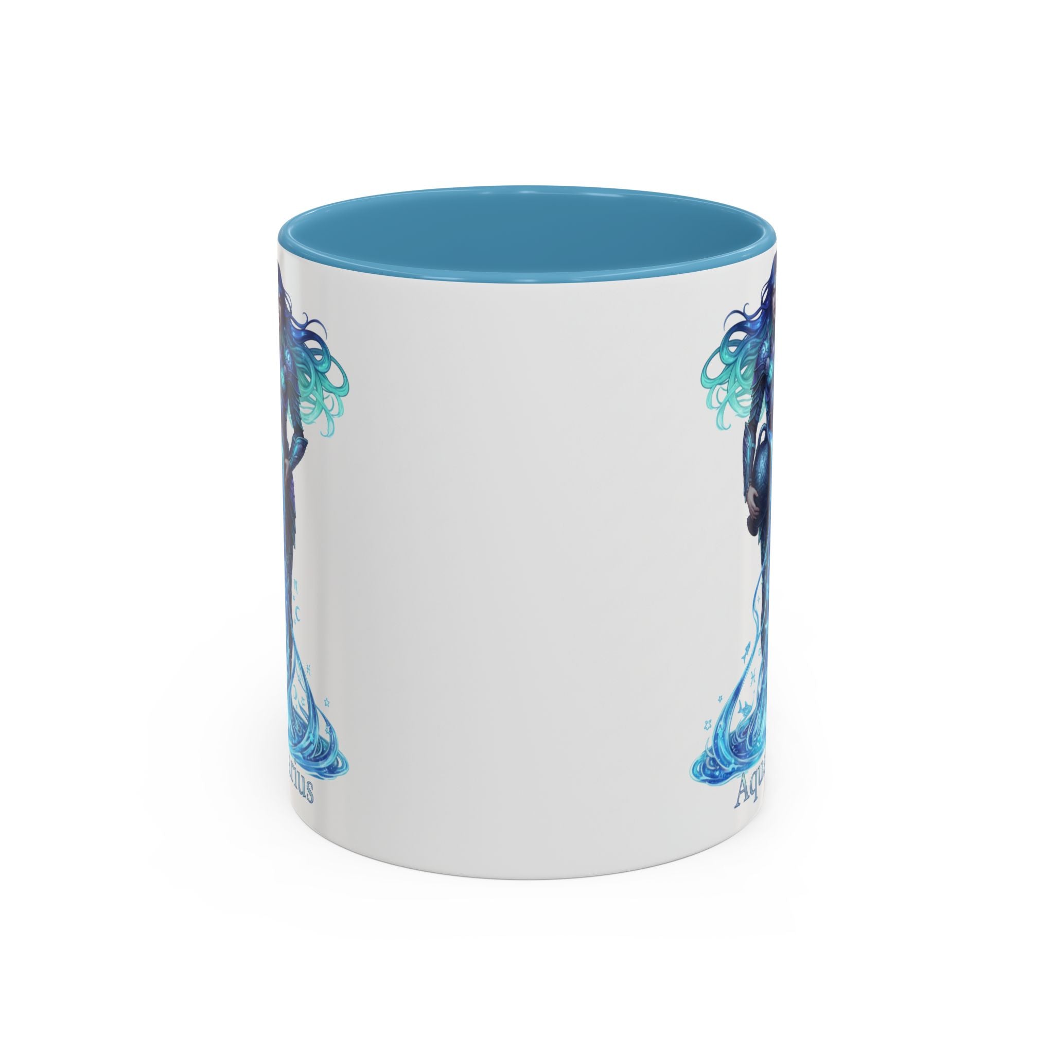Aquarius Zodiac Coffee Mug — Water Bearer Astrology Accent Mug