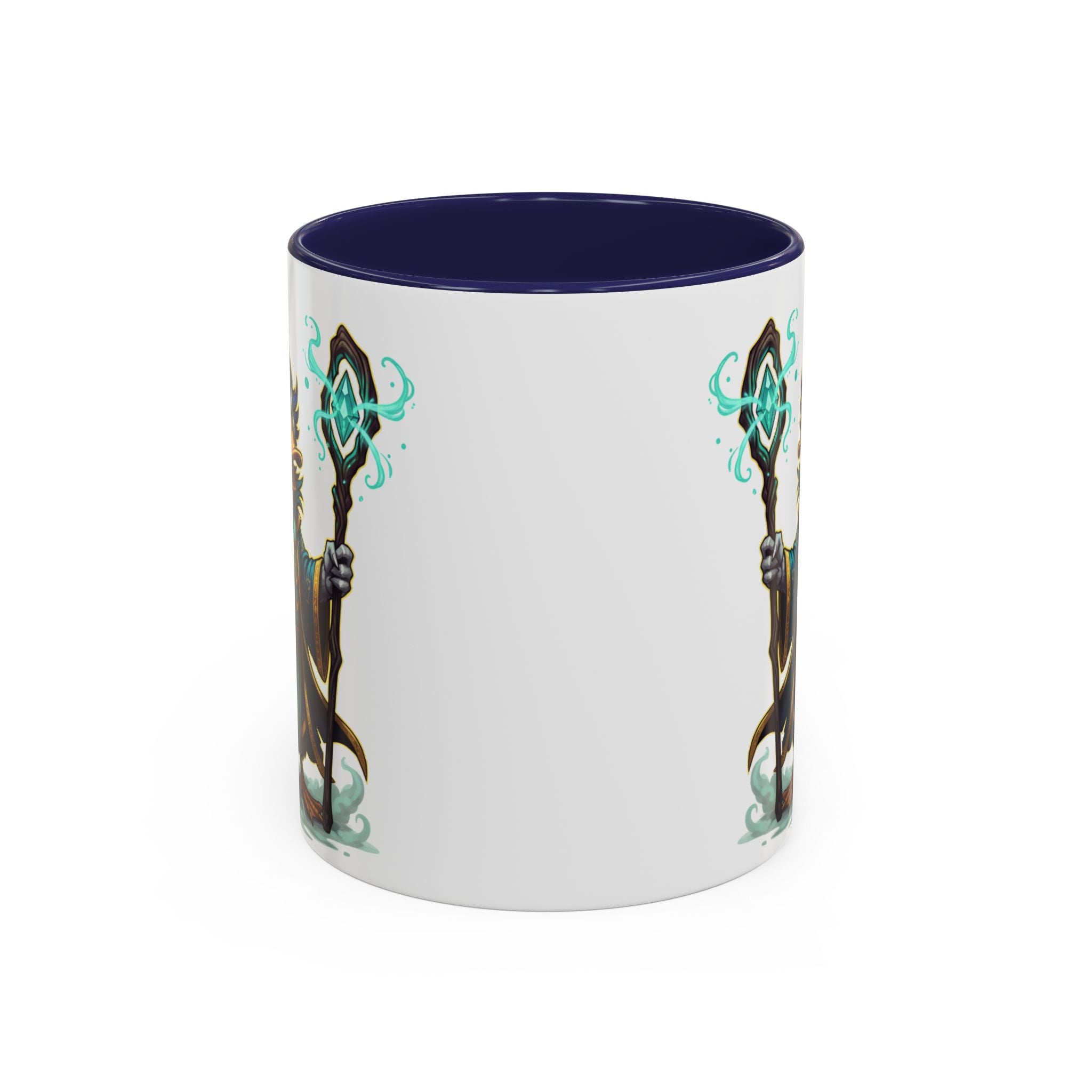 Mage Duck Coffee Mug — Fantasy Wizard Duck Illustration Accent Mug (11/15oz)