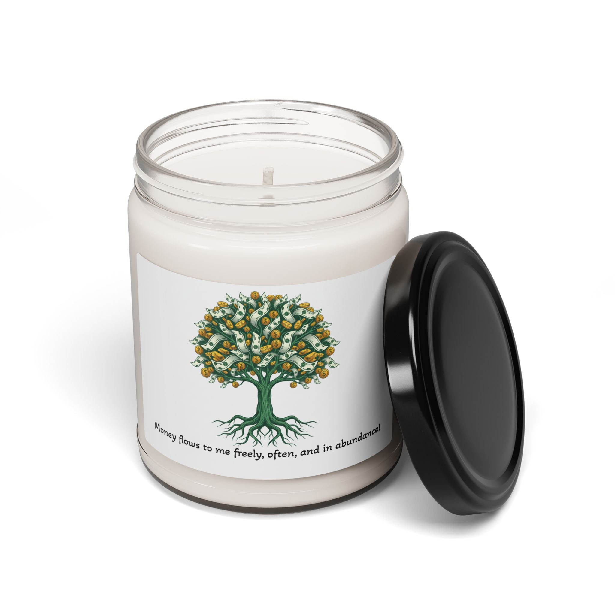 Soy Candle — Money Tree Design Scented Candle (9 oz)