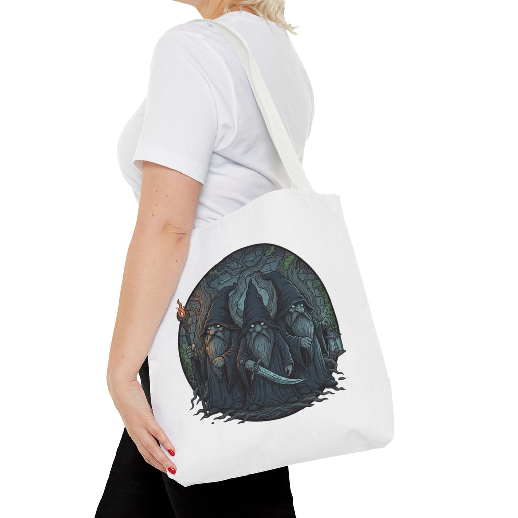 Mystic Grove Wizards Tote Bag — Fantasy Circle Art All-Over Print