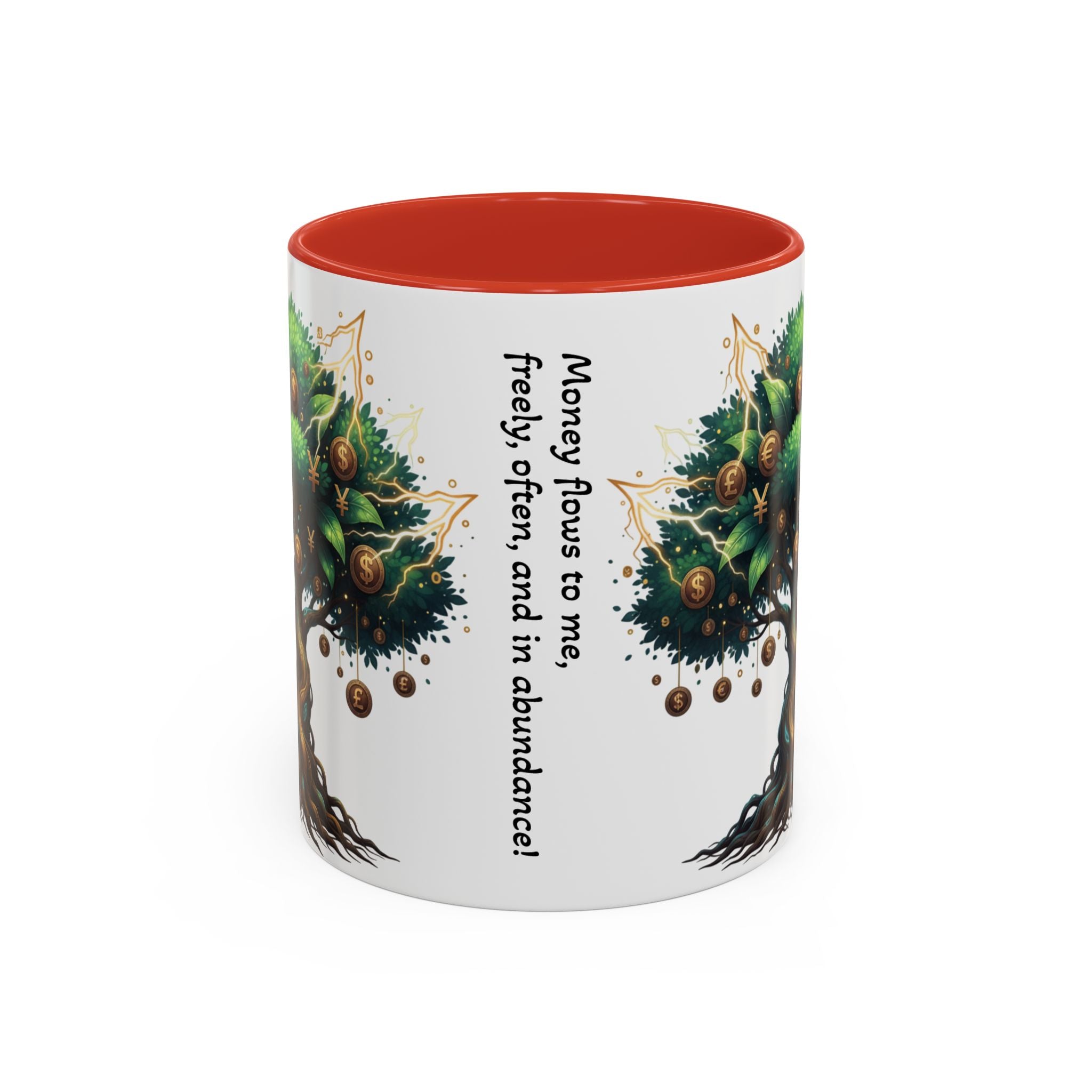 Accent Mug — Money Flows to Me Tree of Abundance Coffee Cup (11/15oz)
