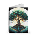Enchanted Tree Spiral Notebook — Ruled Journal with Mystic Island Artwork