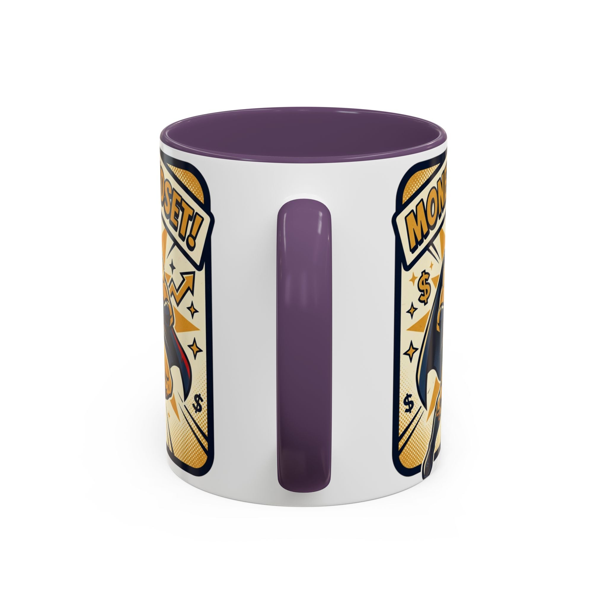 Money Mindset Coffee Mug — Motivational Superhero Design (11/15 oz)