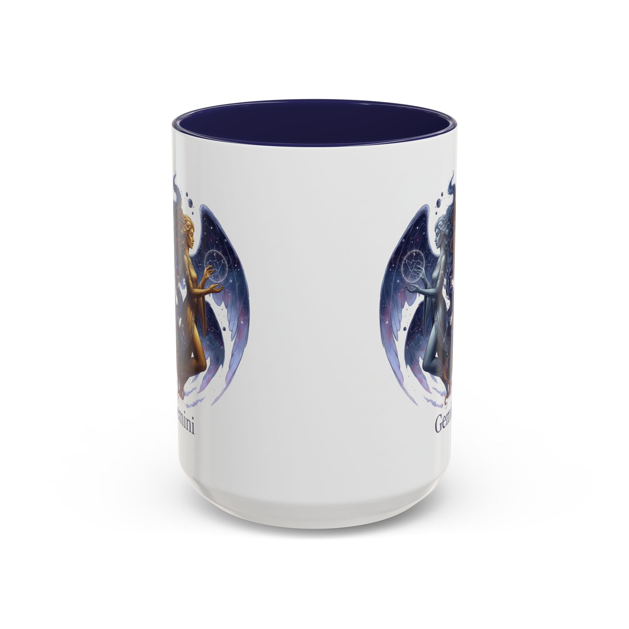 Gemini Zodiac Coffee Mug — Twin Stars Astrology Accent Mug (11/15oz)