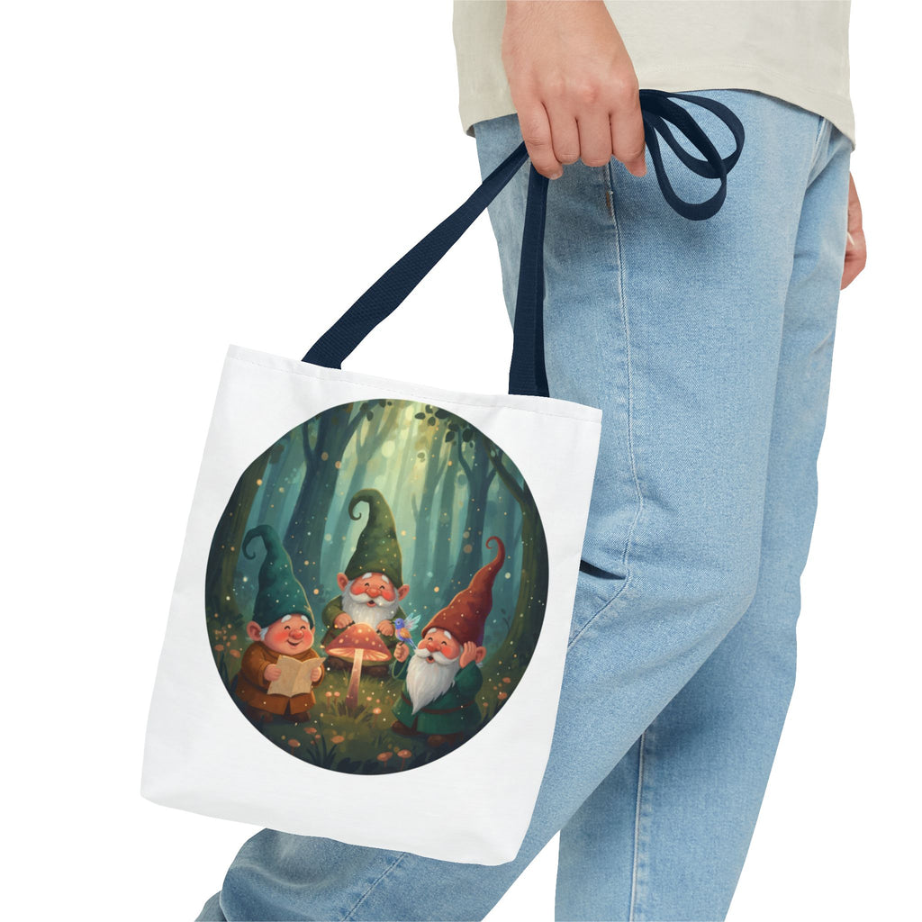 Gnome Forest Tote Bag — Magical Woodland Gnomes All-Over Print