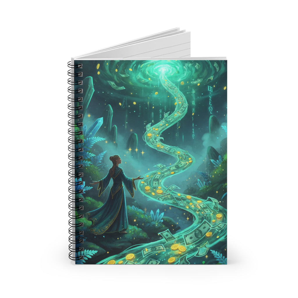 Enchanted Path Spiral Notebook — Fantasy Art Ruled Journal