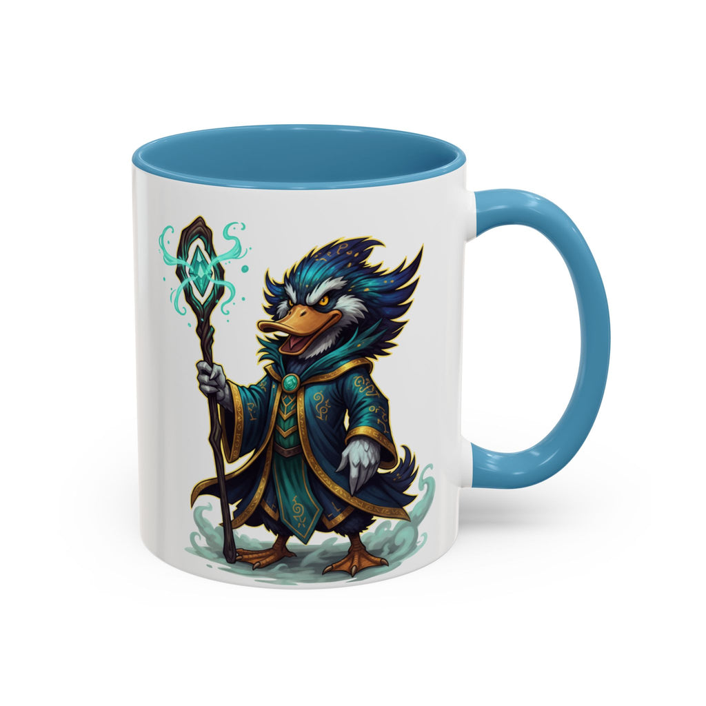 Mage Duck Coffee Mug — Fantasy Wizard Duck Illustration Accent Mug (11/15oz)