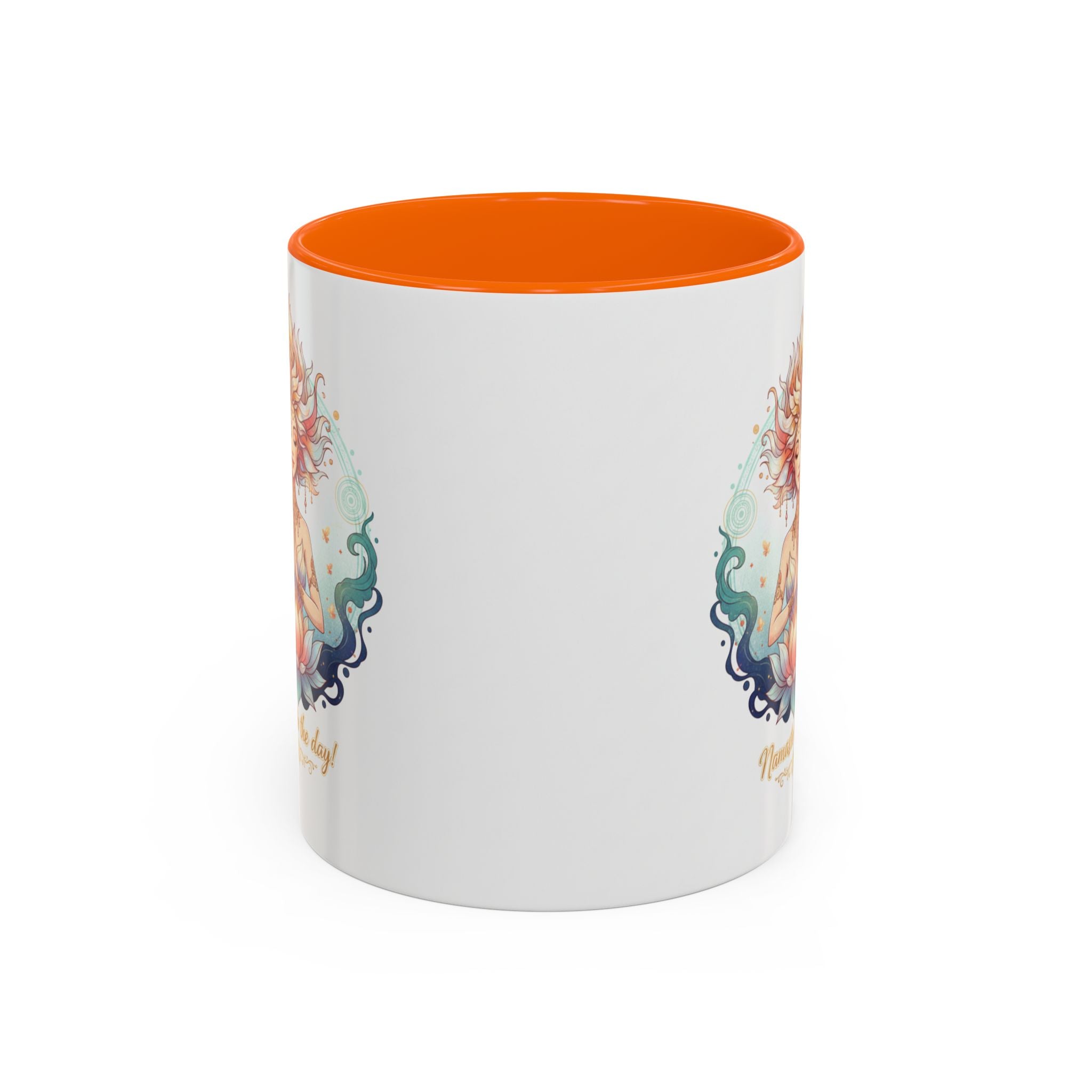 Namaste the Day Yoga Coffee Mug — Lotus Meditation Accent Mug (11/15oz)