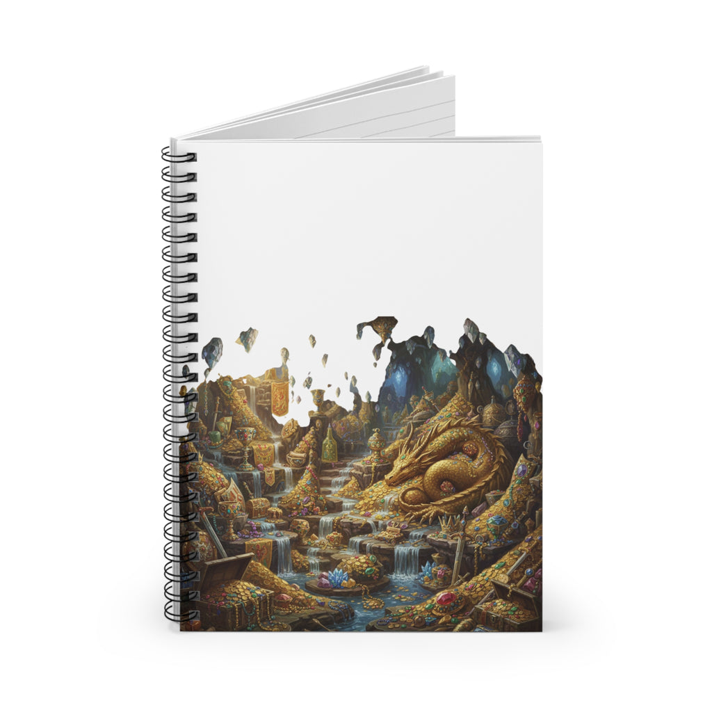 Dragon Hoard Spiral Notebook — Fantasy Treasure Art Ruled Journal