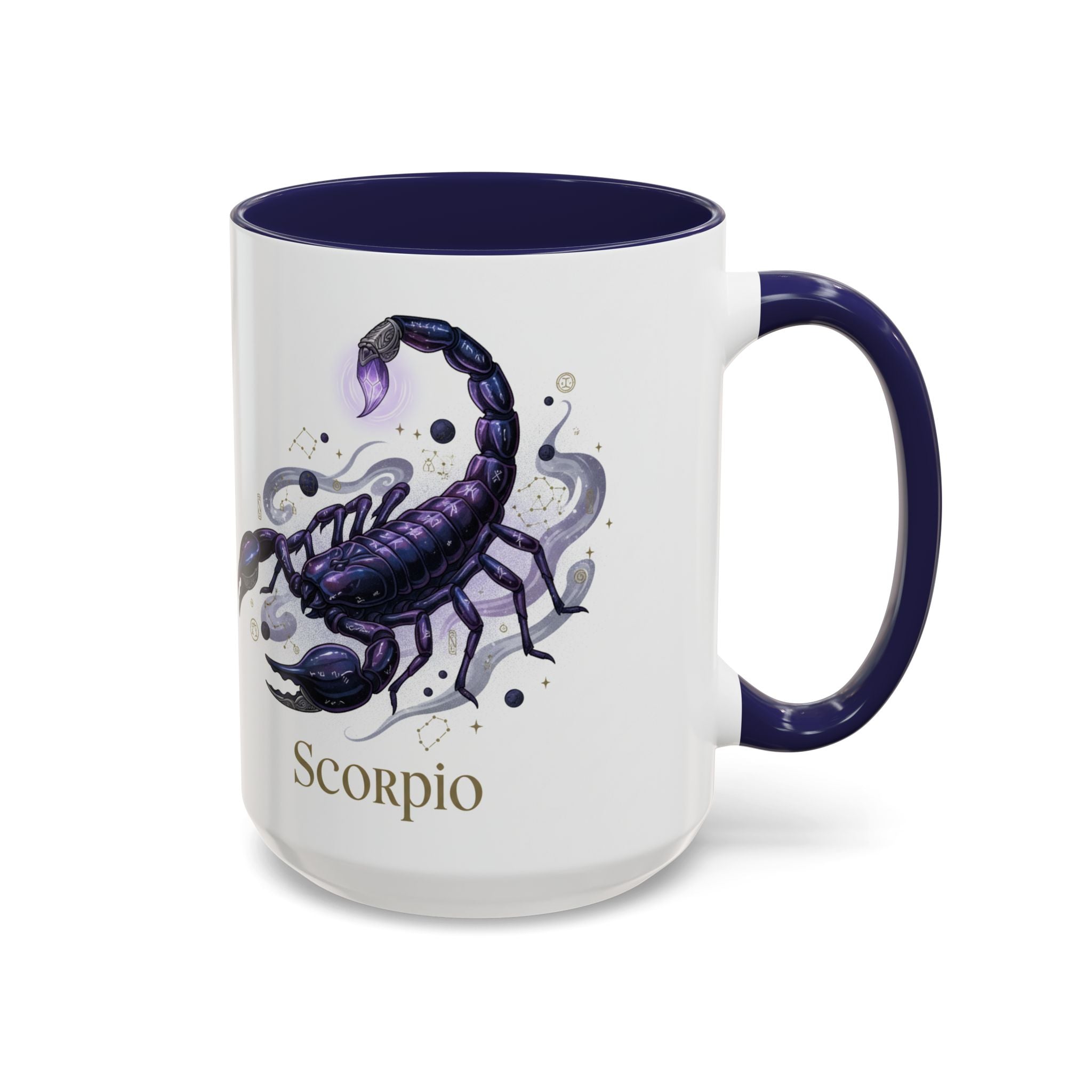 Scorpio Zodiac Coffee Mug — Purple Scorpion Accent Mug (11/15oz)