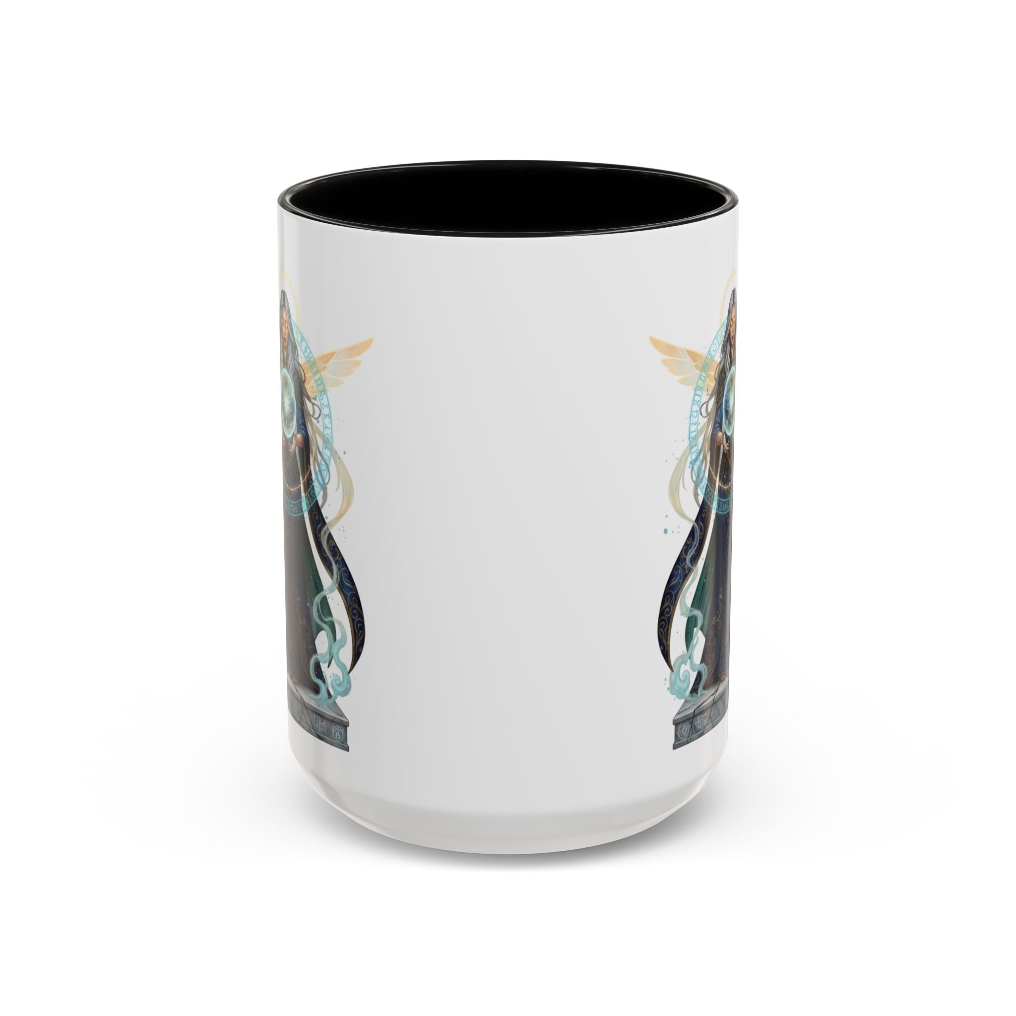 Mystic Oracle Coffee Mug — Woman with Crystal Ball Accent Mug