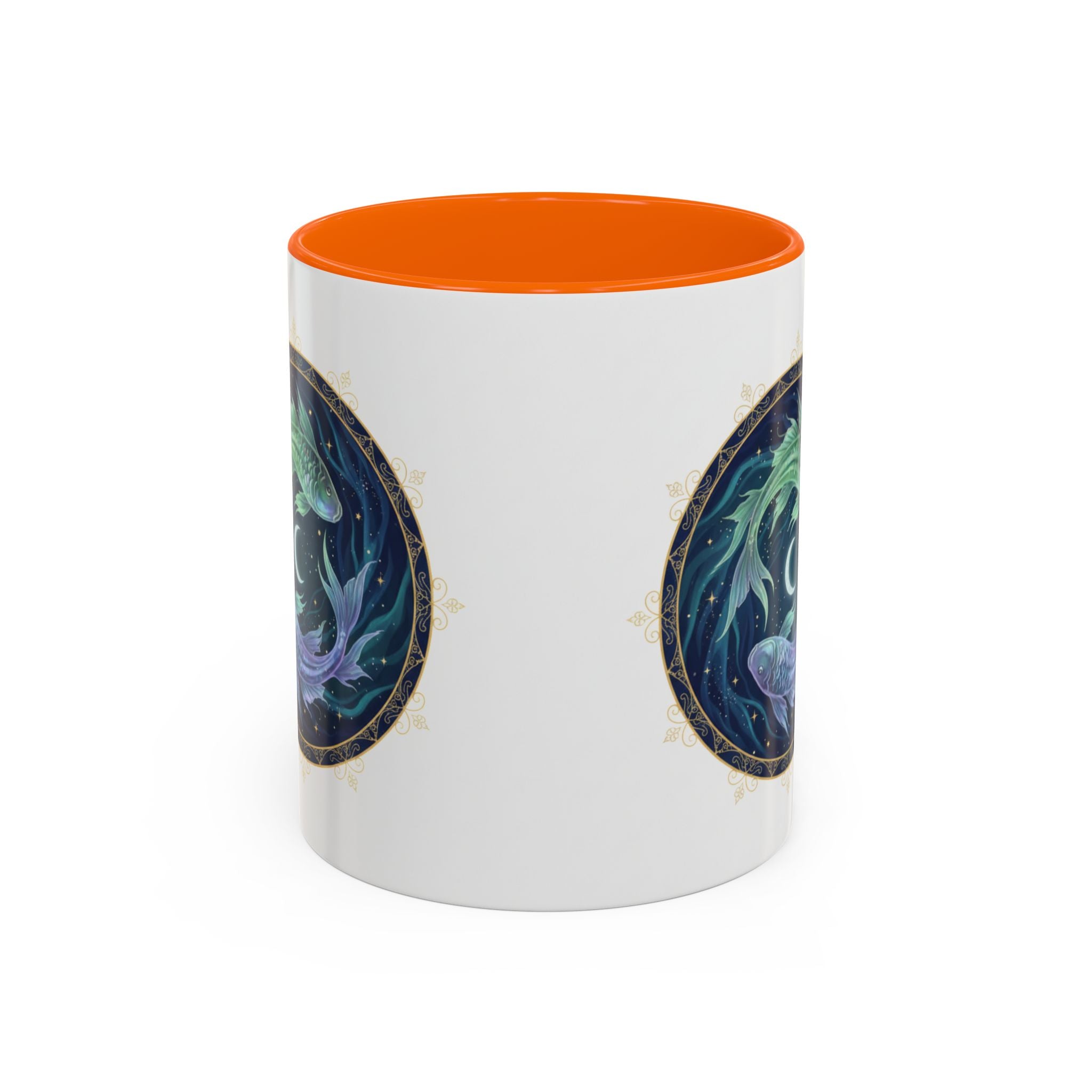 Koi Yin Yang Coffee Mug — Celestial Fish Moon Ceramic Accent Mug (11/15oz)