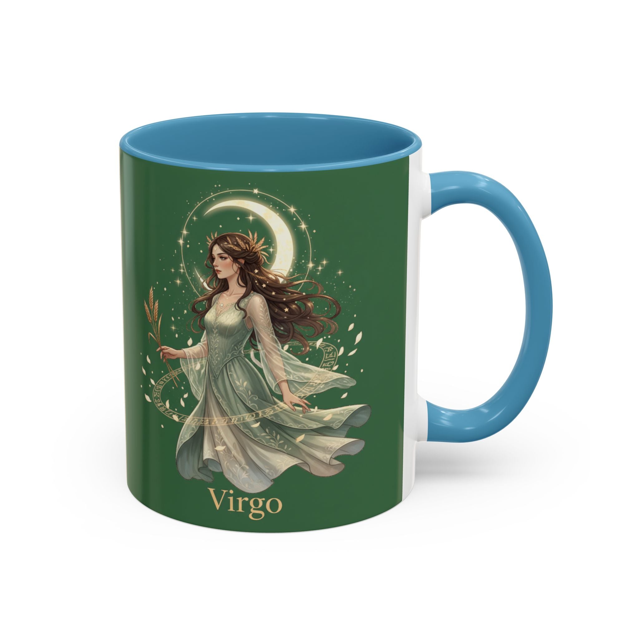 Virgo Zodiac Accent Coffee Mug — Astrological Virgo Gift (11/15oz)