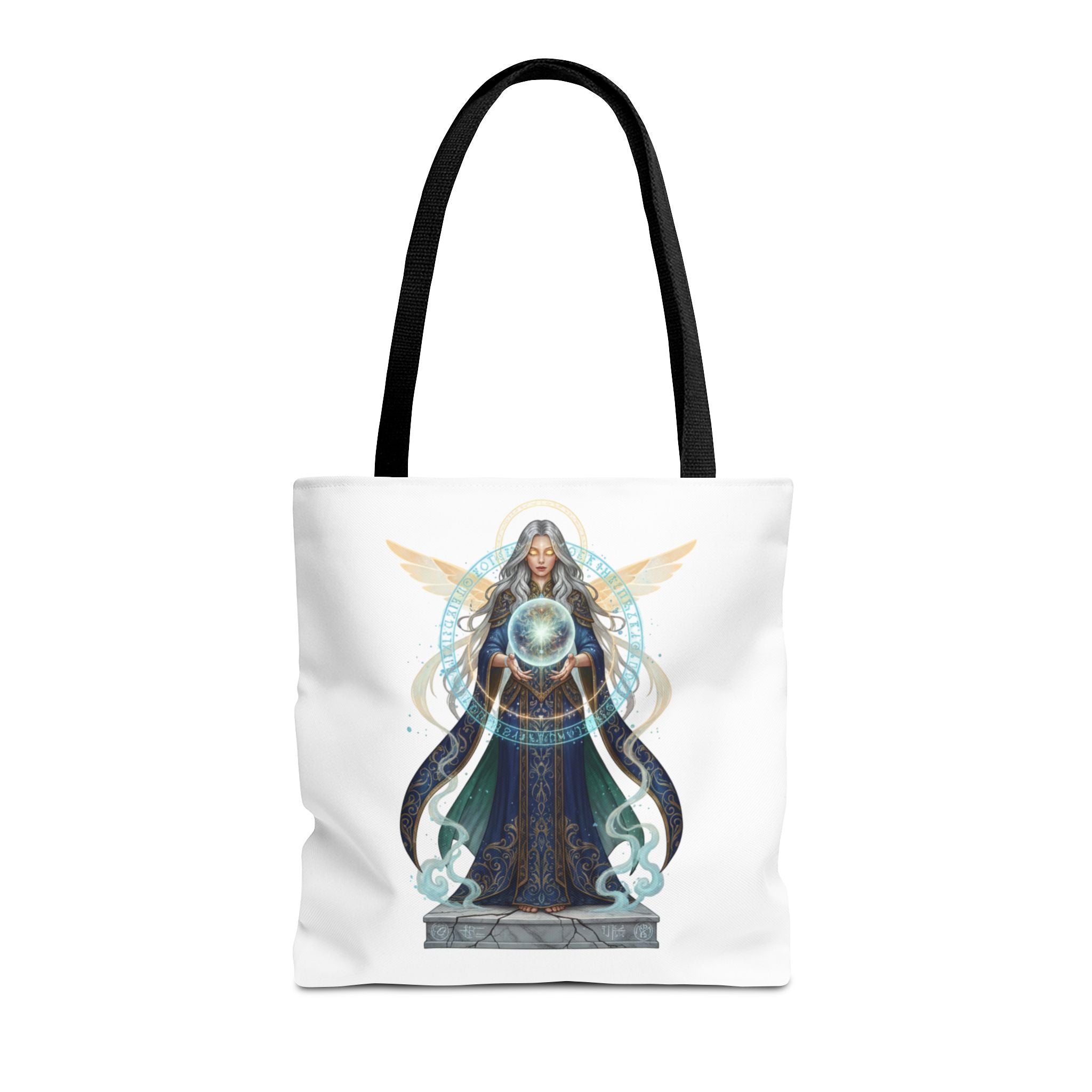Mystic Oracle Tote Bag — Crystal Ball Seer Illustration