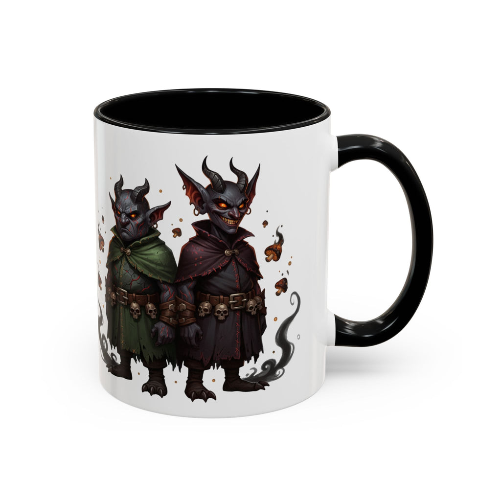 Demon Rogue Duo Coffee Mug – Fantasy RPG Goblin Warlock Design (11/15oz)