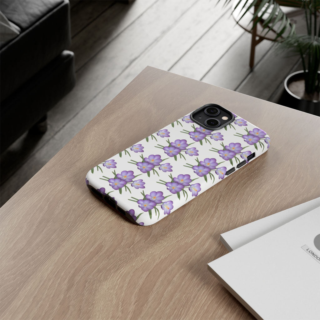 Tough Case — Purple Floral Phone Case