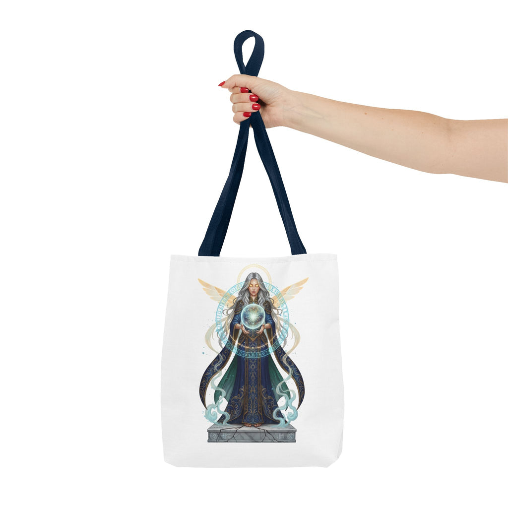 Mystic Oracle Tote Bag — Crystal Ball Seer Illustration