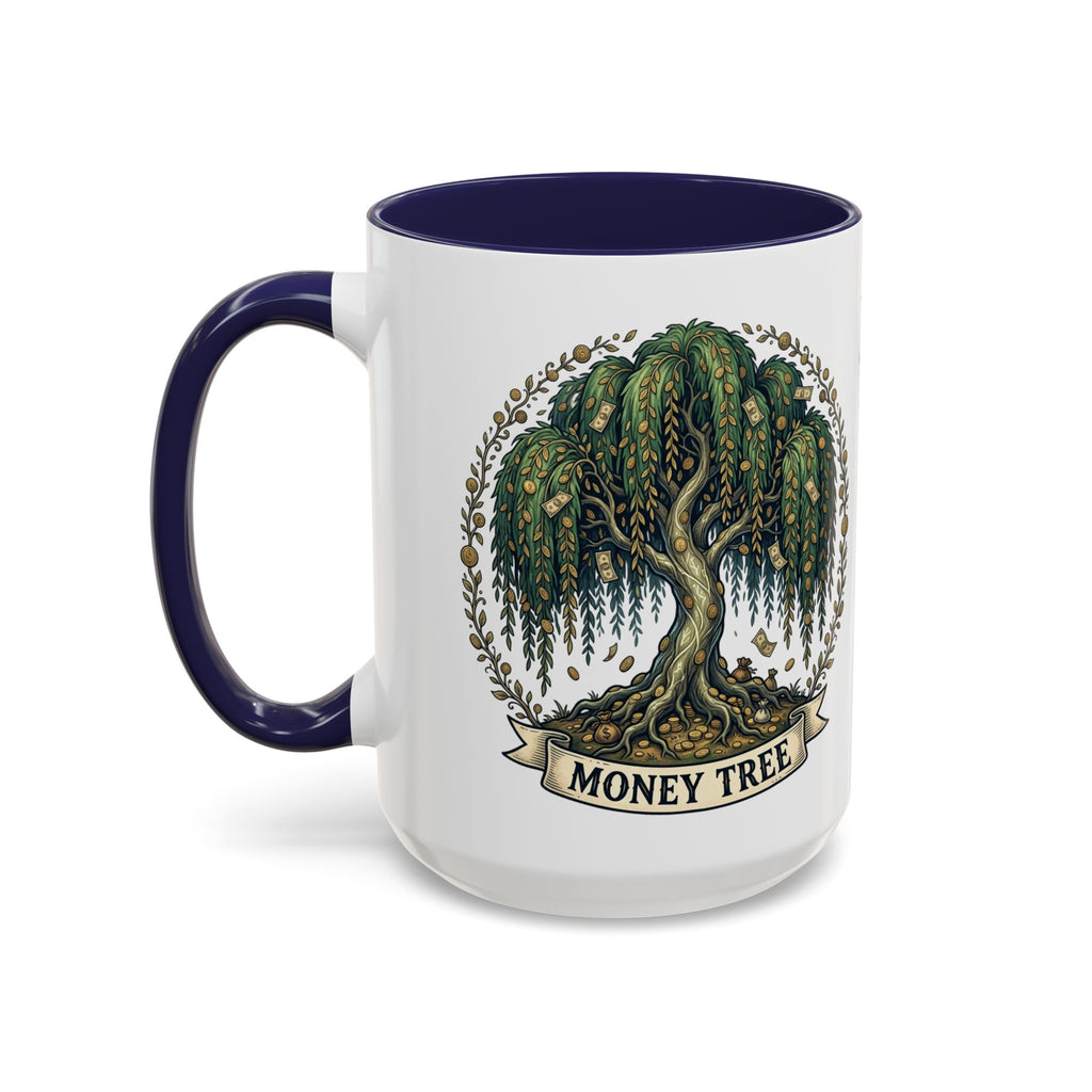 Money Tree Accent Coffee Mug — Inspirational 11/15oz Ceramic Mug with "Money Tree" Design