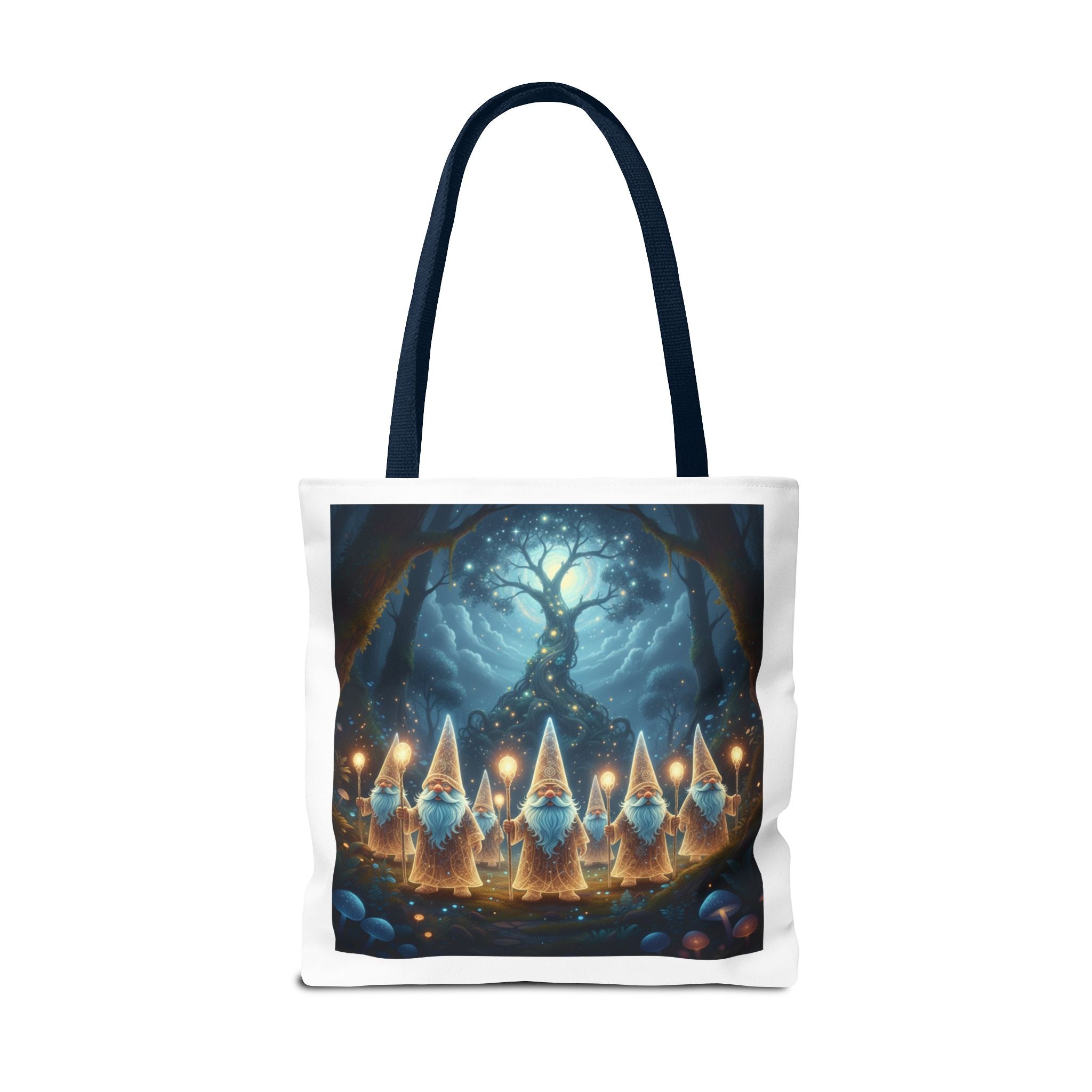 Mystical Gnome Forest Tote Bag — Candlelight Woodland Magic AOP