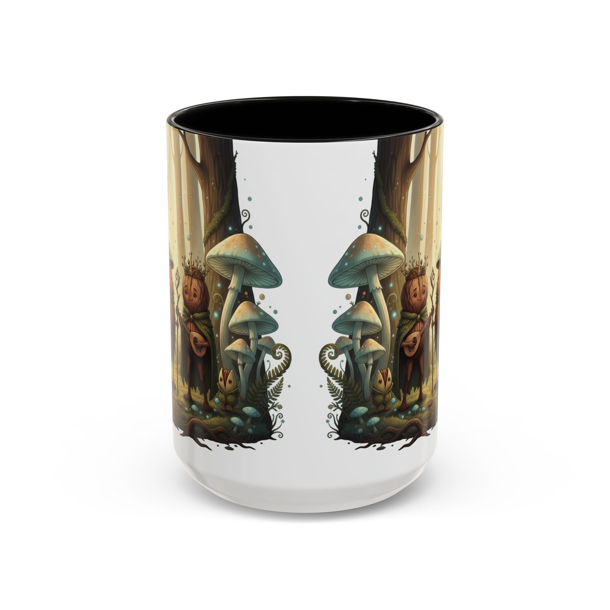 Whimsical Forest Mushroom Mug — Cute Woodland Gnome Coffee Cup