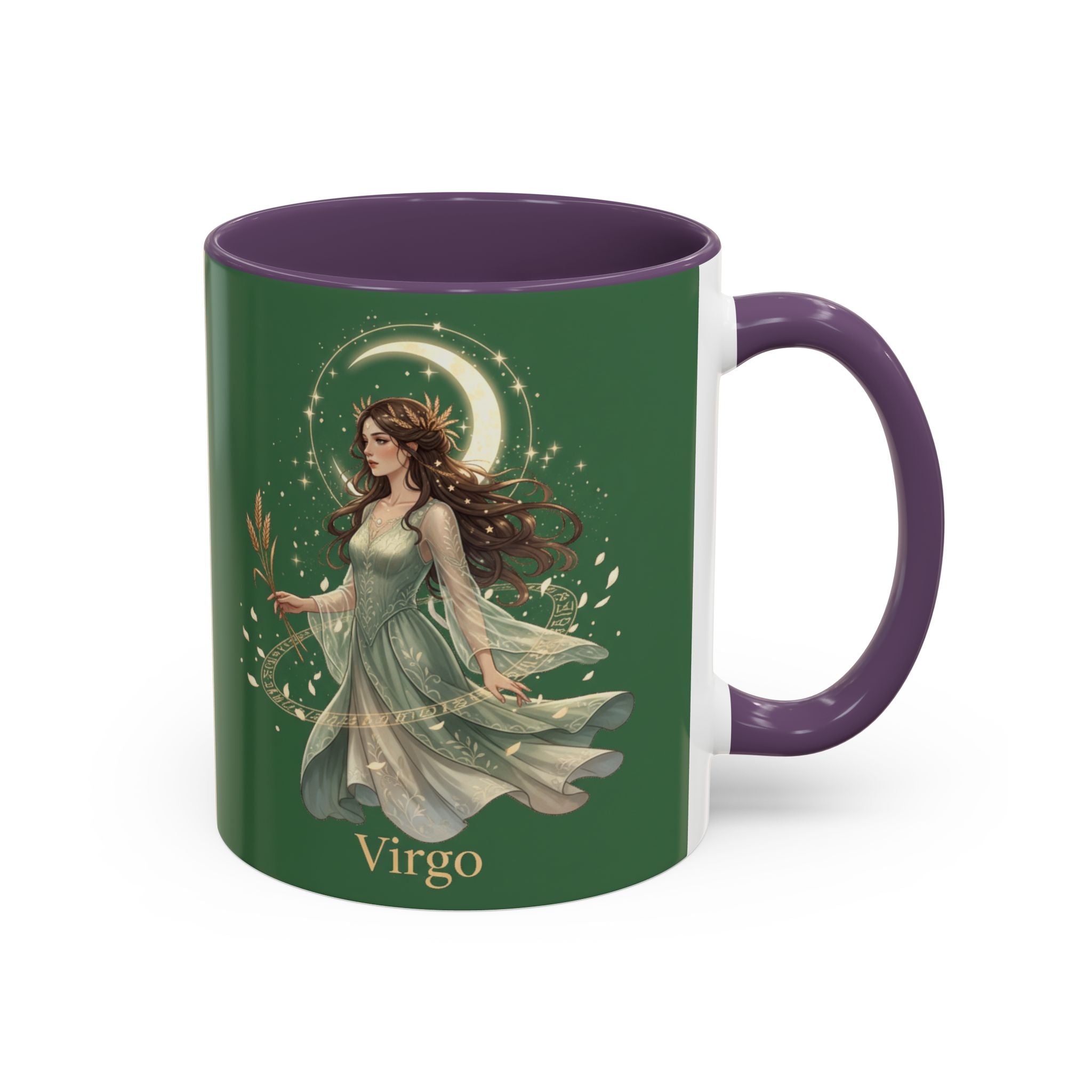 Virgo Zodiac Accent Coffee Mug — Astrological Virgo Gift (11/15oz)