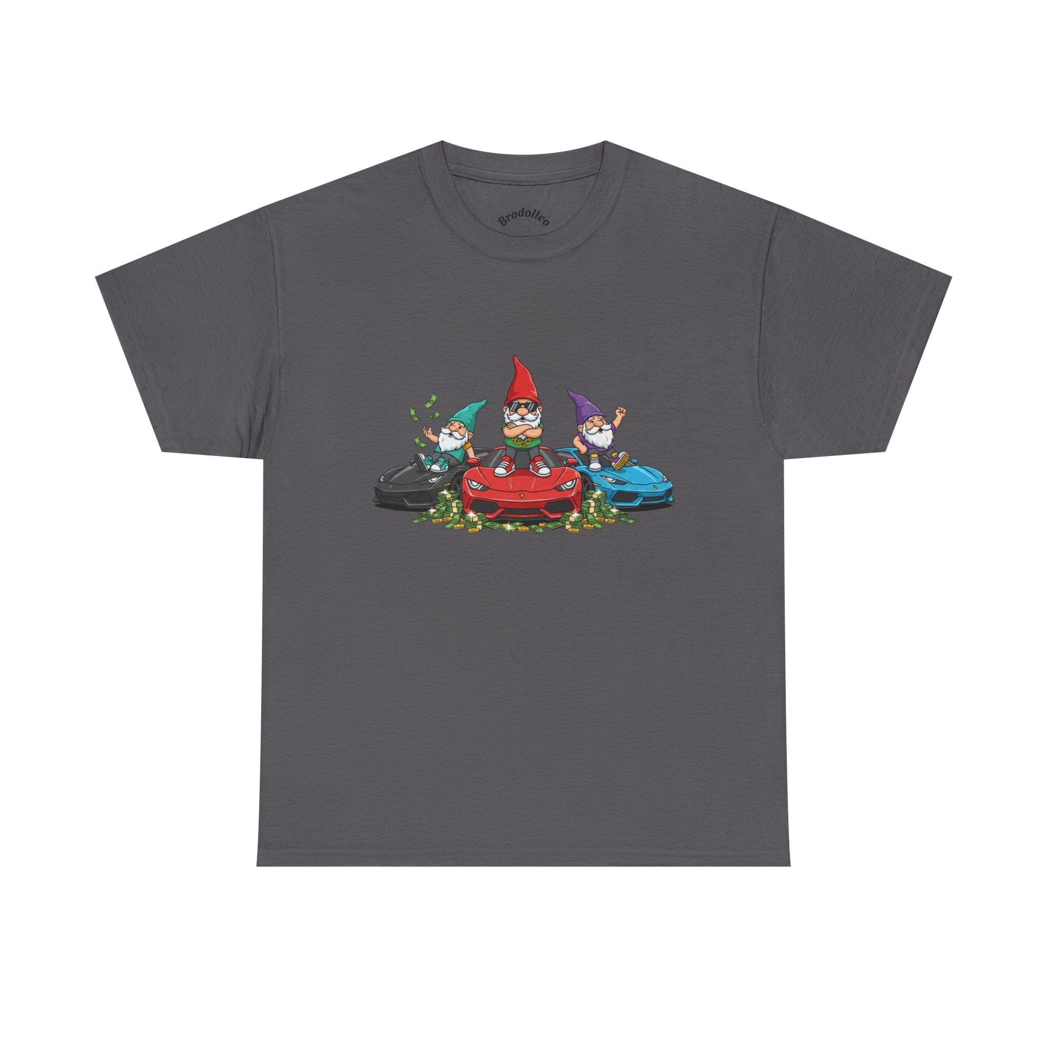 Gnome Race Car Tee — Cute Gnome Driving Cars Graphic T-Shirt