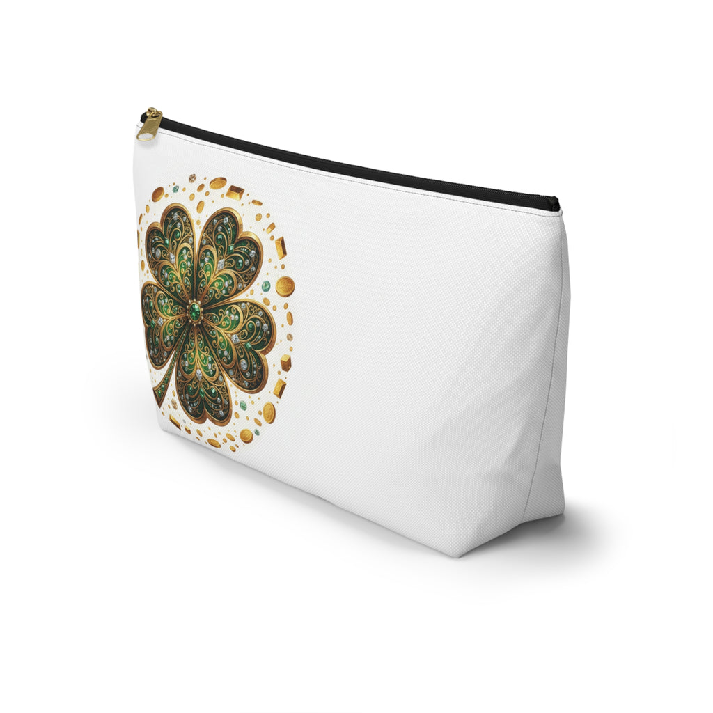 Clover Accessory Pouch — St. Patrick’s Day Shamrock Makeup Bag