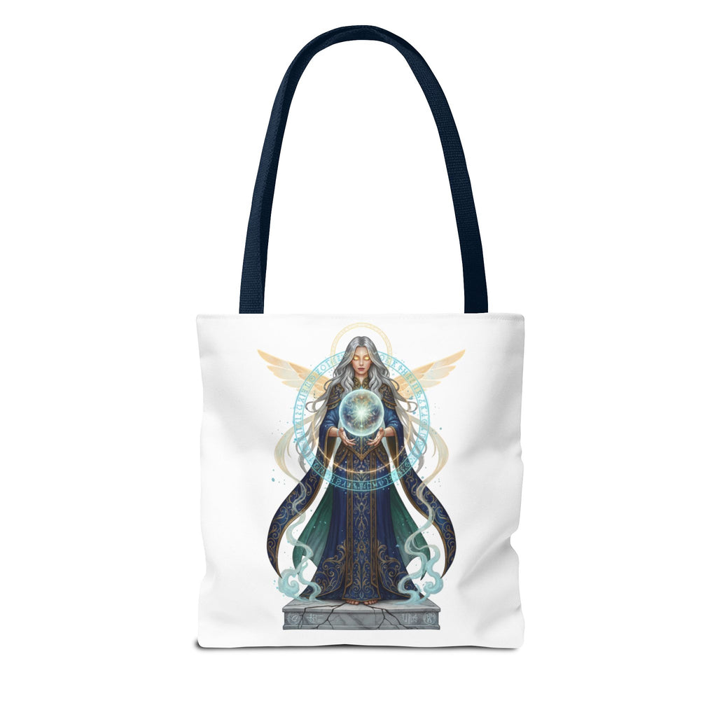 Mystic Oracle Tote Bag — Crystal Ball Seer Illustration