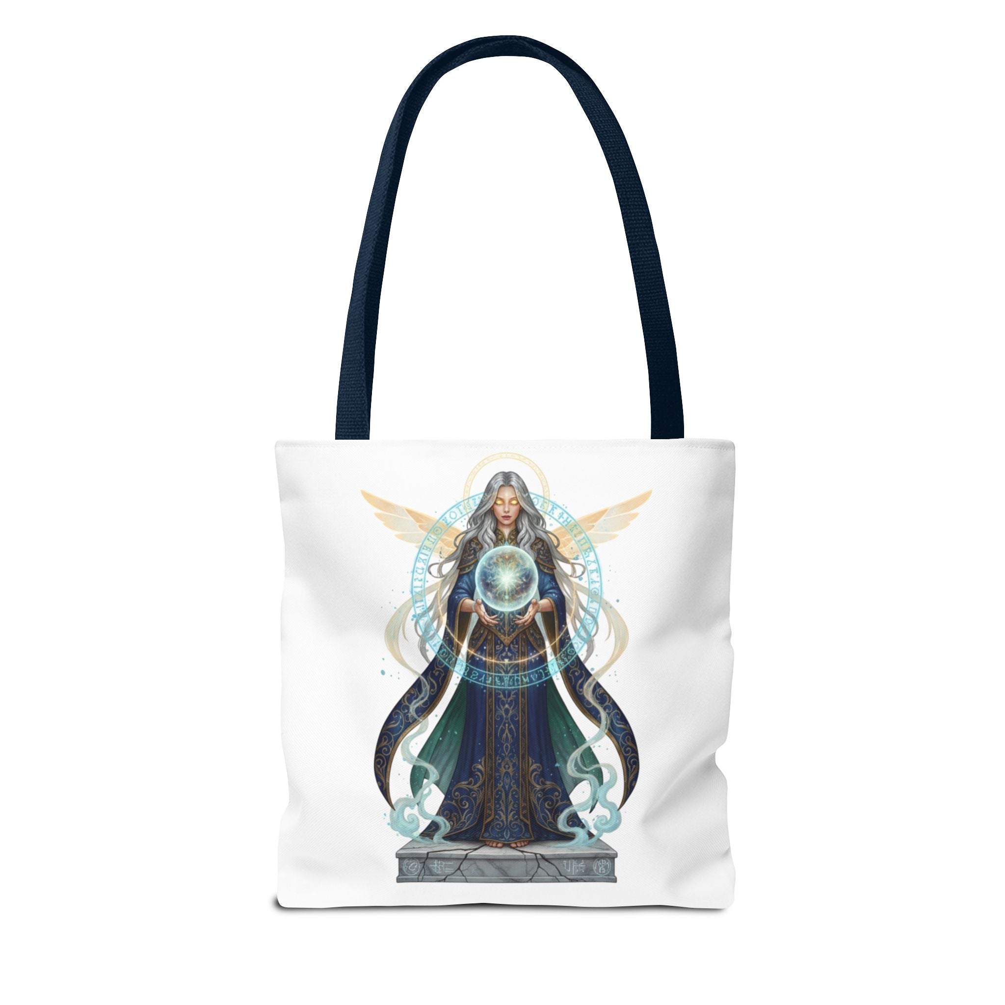 Mystic Oracle Tote Bag — Crystal Ball Seer Illustration