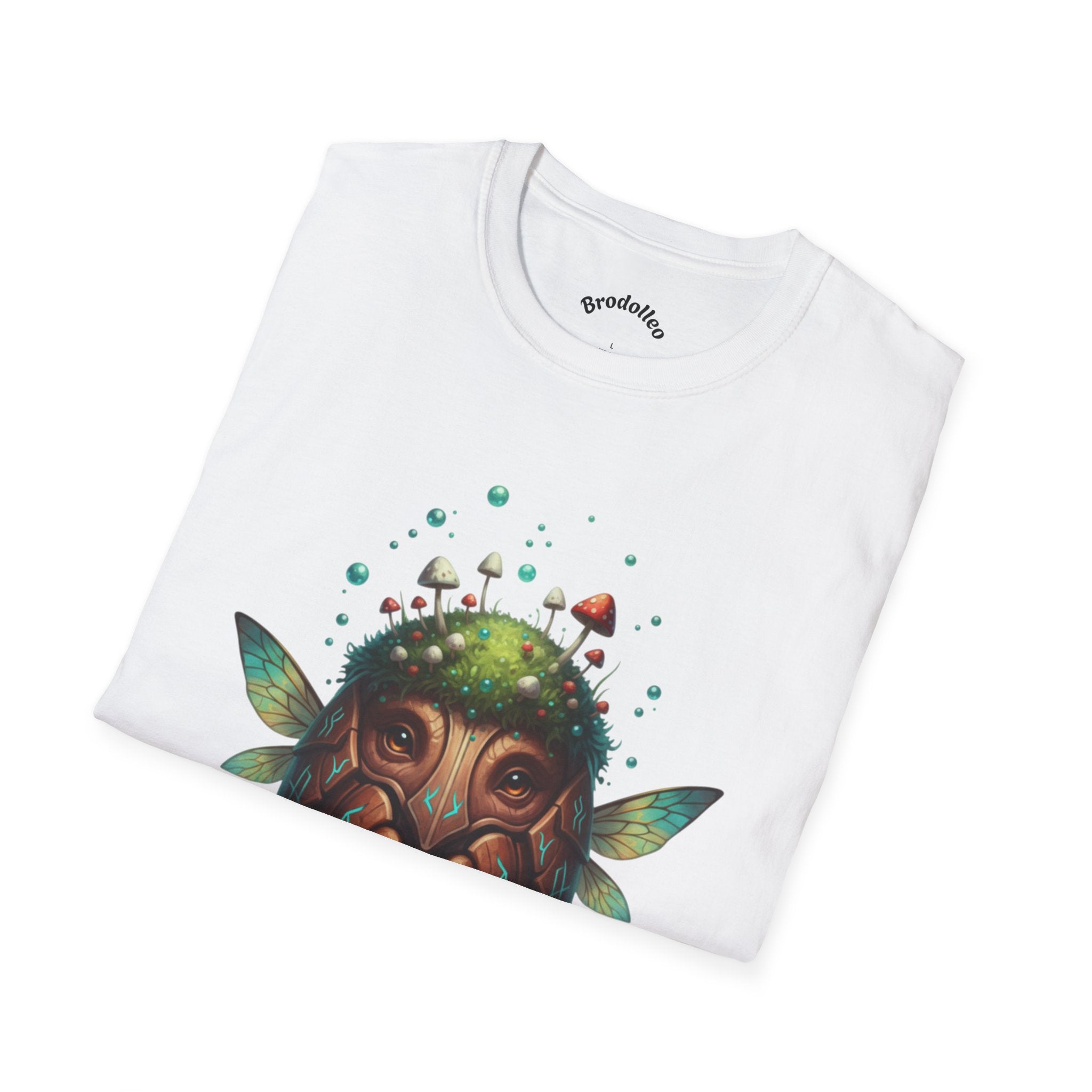 Fantasy Forest Mask T-Shirt — Woodland Creature Tee with Mushroom Crown