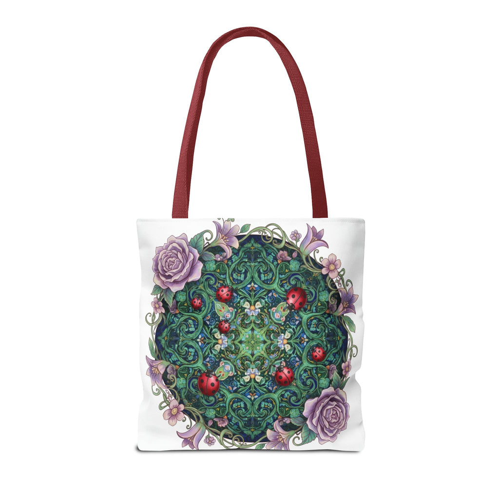 Floral Mandala Tote Bag – Ladybug & Rose Garden AOP Tote
