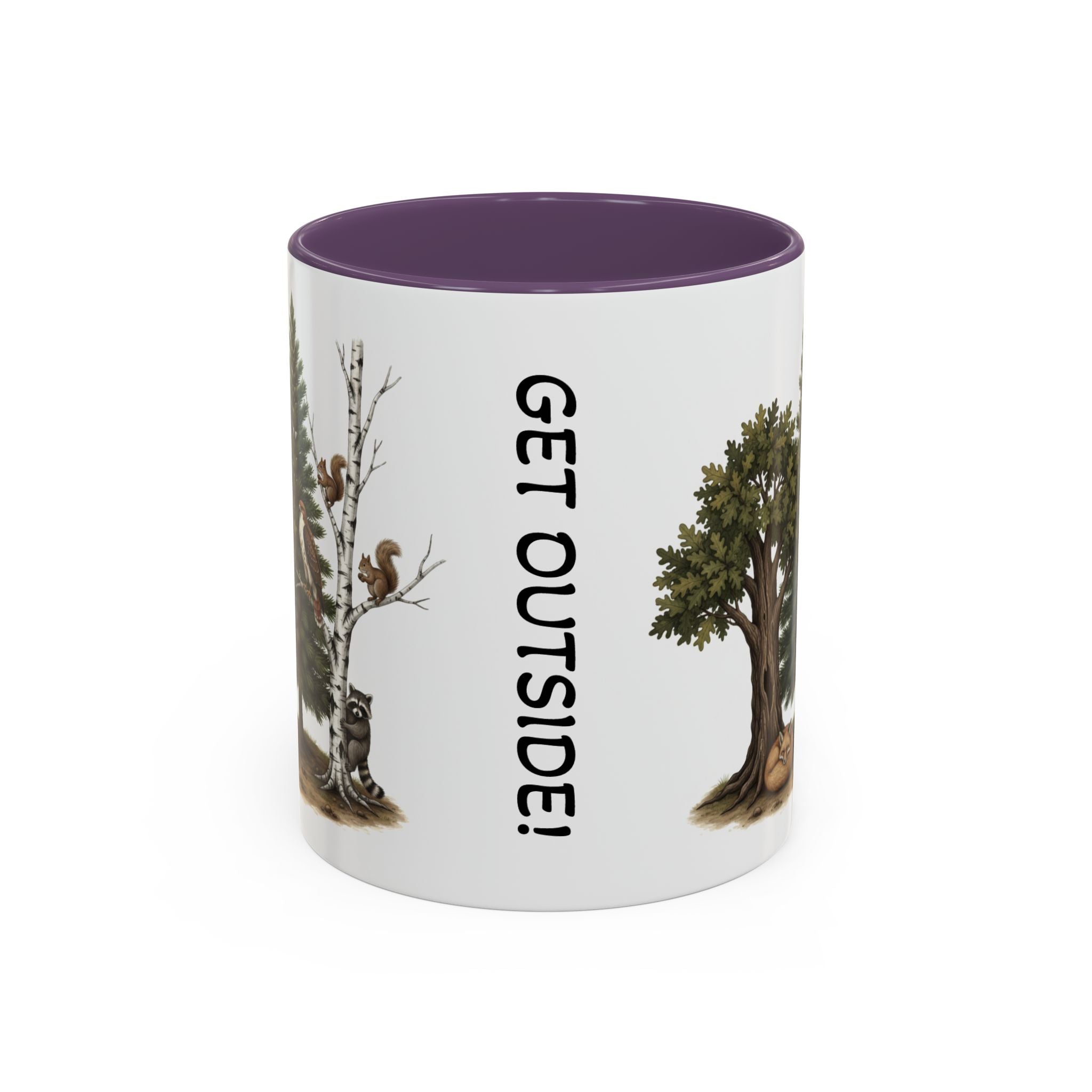 Get Outside! Nature Coffee Mug — Woodland Animals Accent Mug