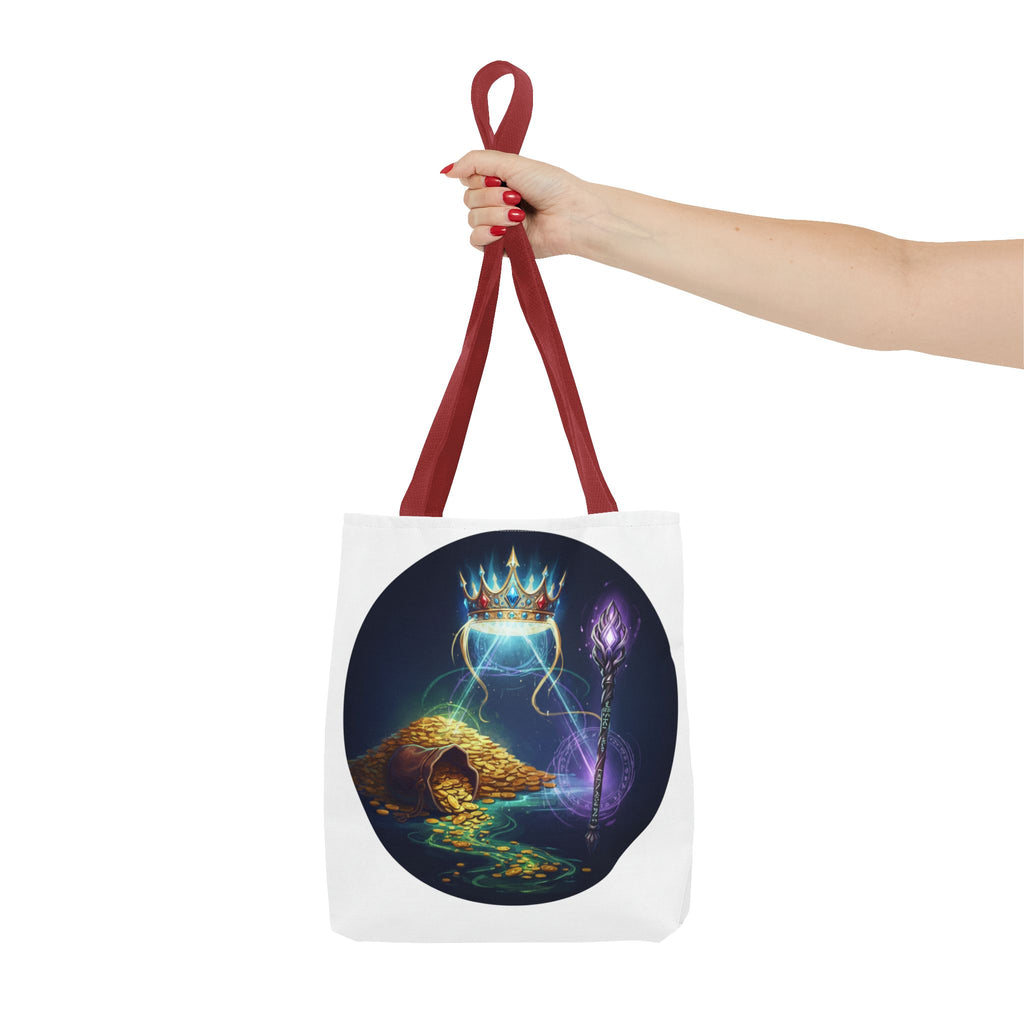 Mystic Crown & Treasure Tote Bag — Fantasy Magic Art Tote