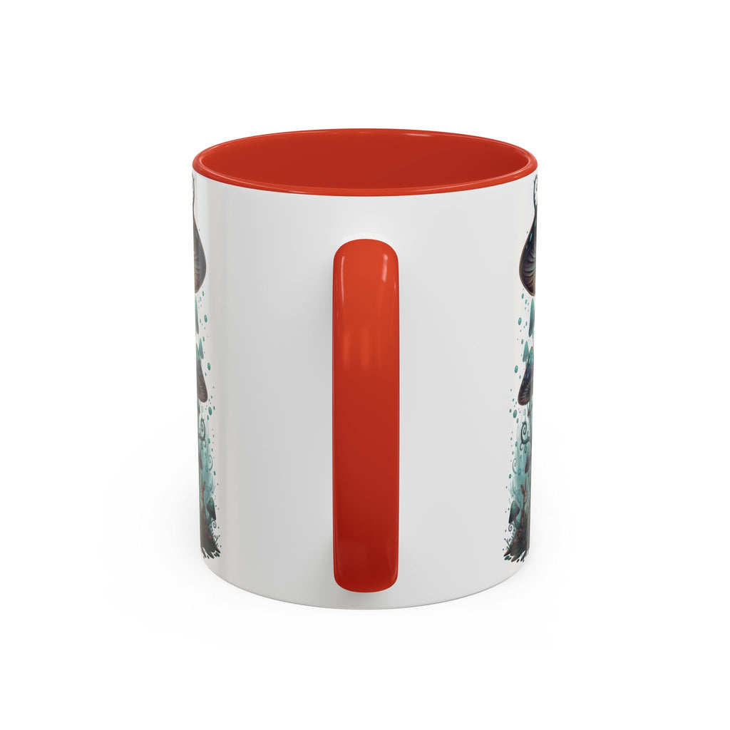 Enchanted Mushroom Cottage Coffee Mug — Fantasy Forest Accent Mug