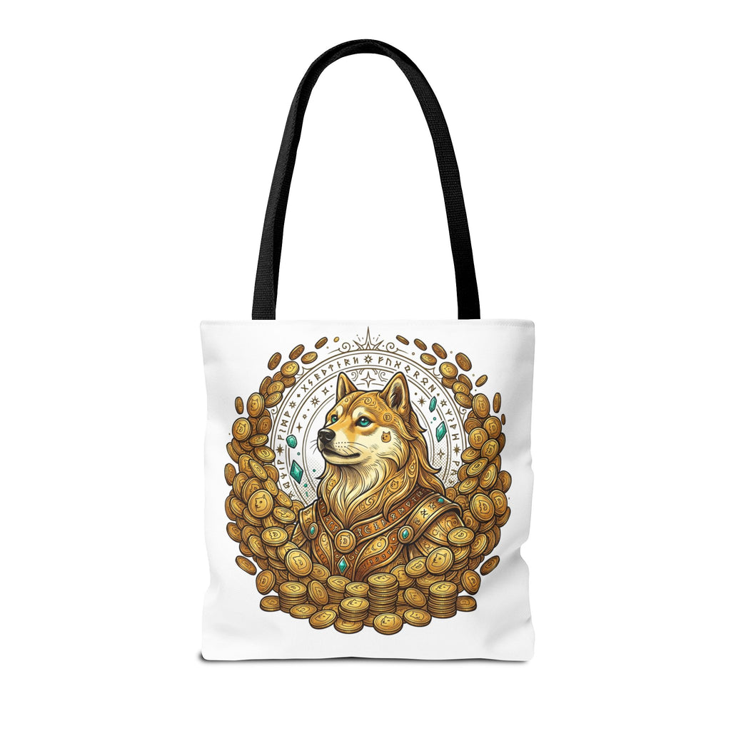 Dogecoin Shiba Inu Coin Pile Tote Bag — Crypto Meme Art Tote