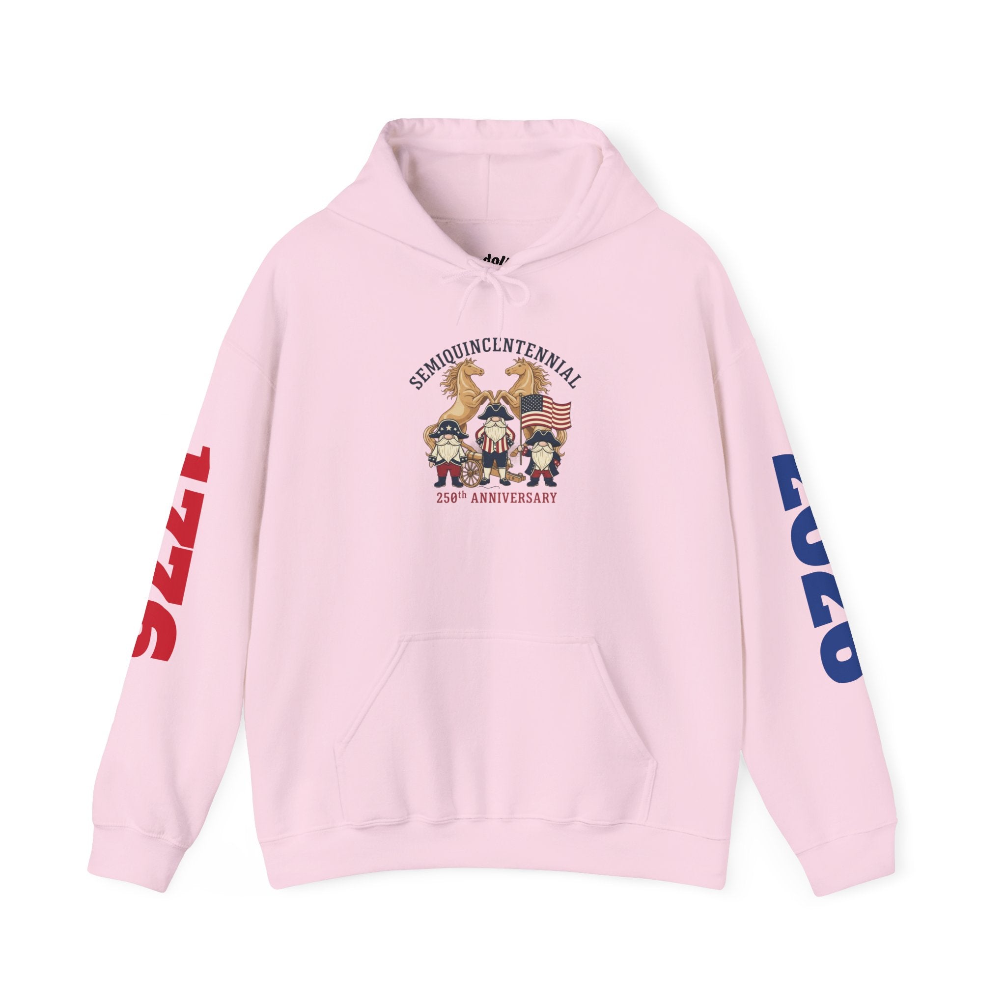 Centennial Gnome Hoodie — 1776 & 2026 Patriotic Anniversary Sweatshirt