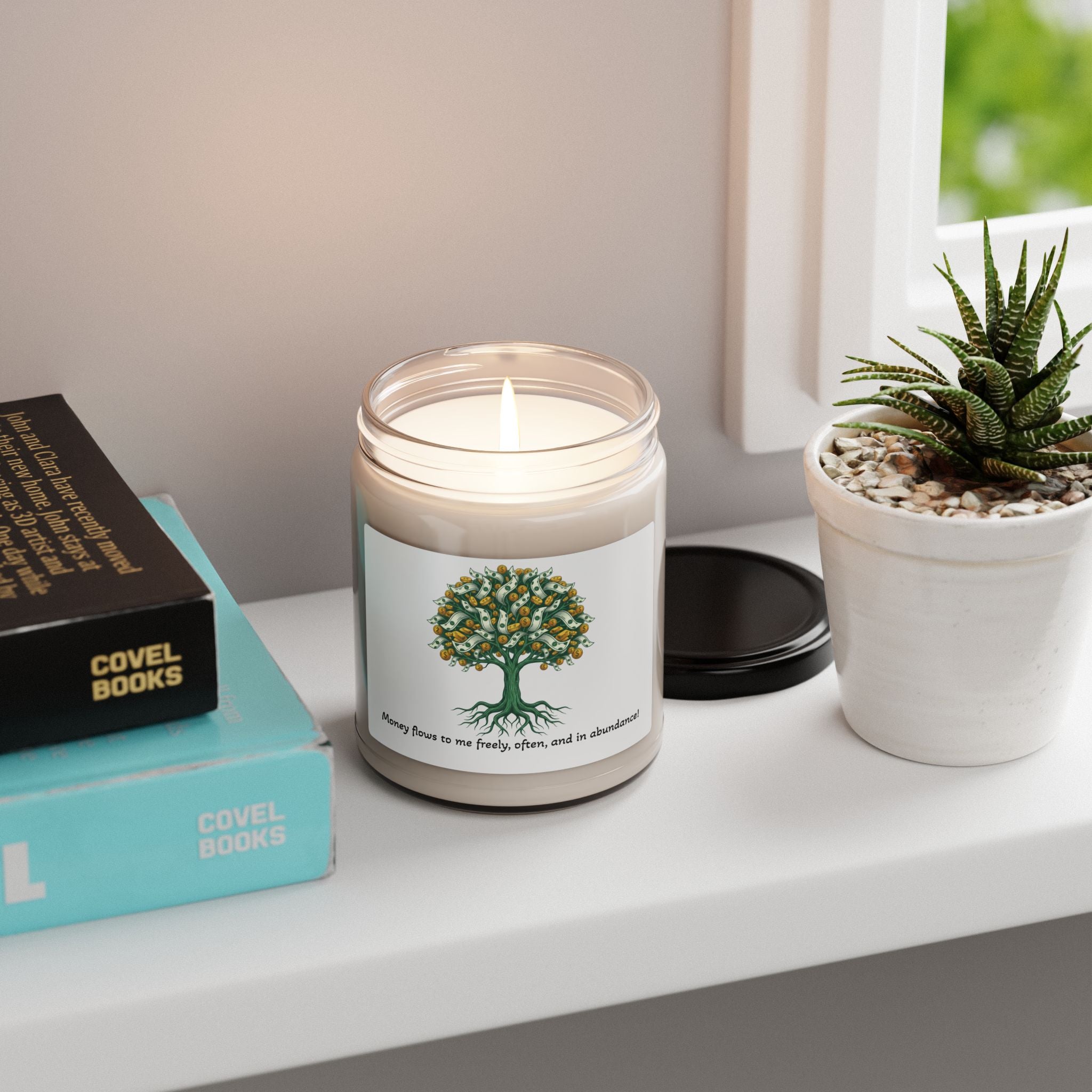 Soy Candle — Money Tree Design Scented Candle (9 oz)